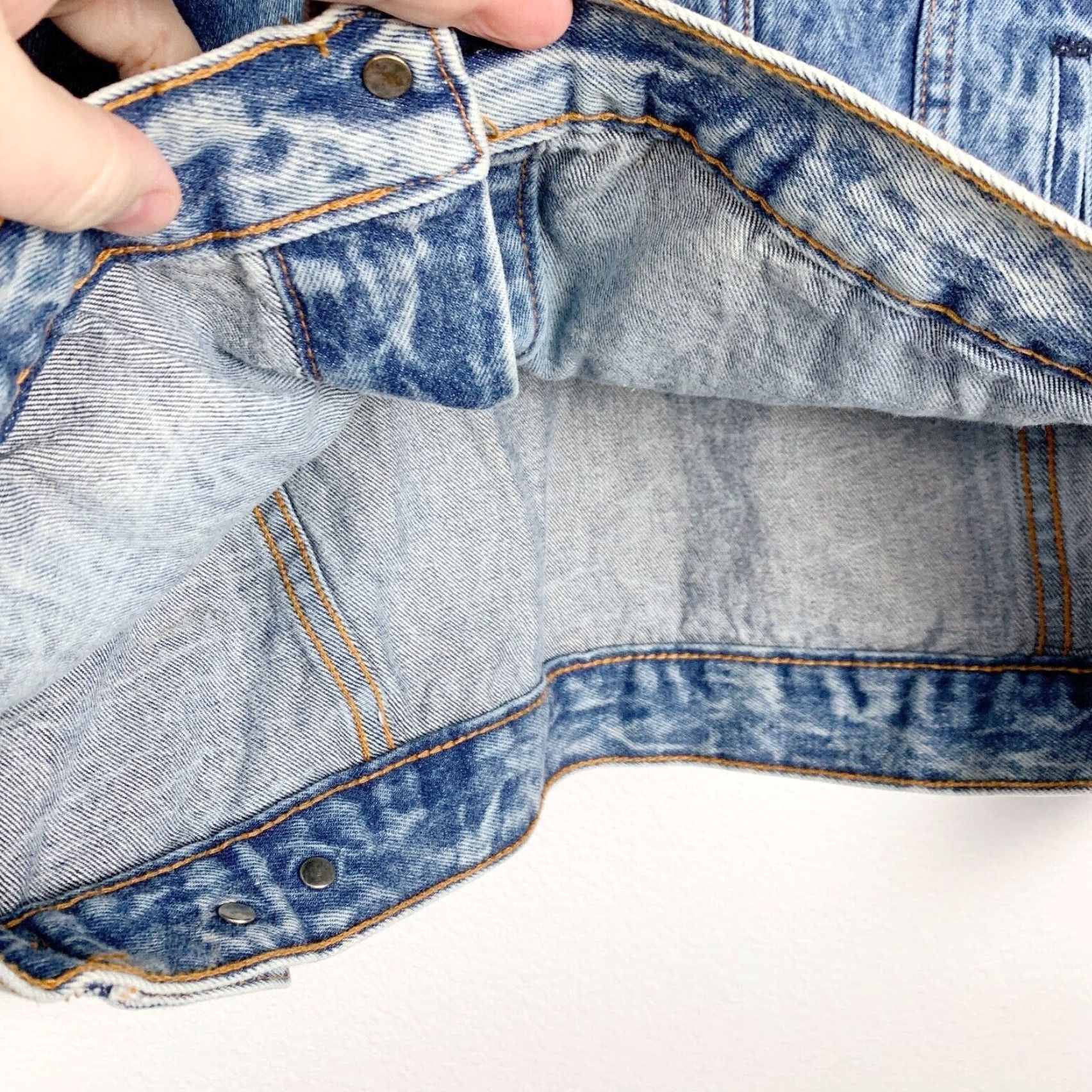 J Brand VINTAGE Raffle Denim Jacket Denim Trucker Medium Blue Men's Jacket 100% Cotton/Denim, 80s-90s Style Size US 31 - 4 Thumbnail