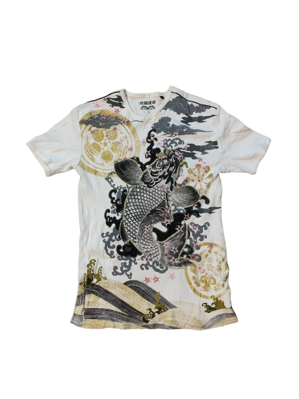 Art Comes First Sukajan Koi Element Embroidery Overprint Tee Size US L / EU 52-54 / 3 - 1 Thumbnail