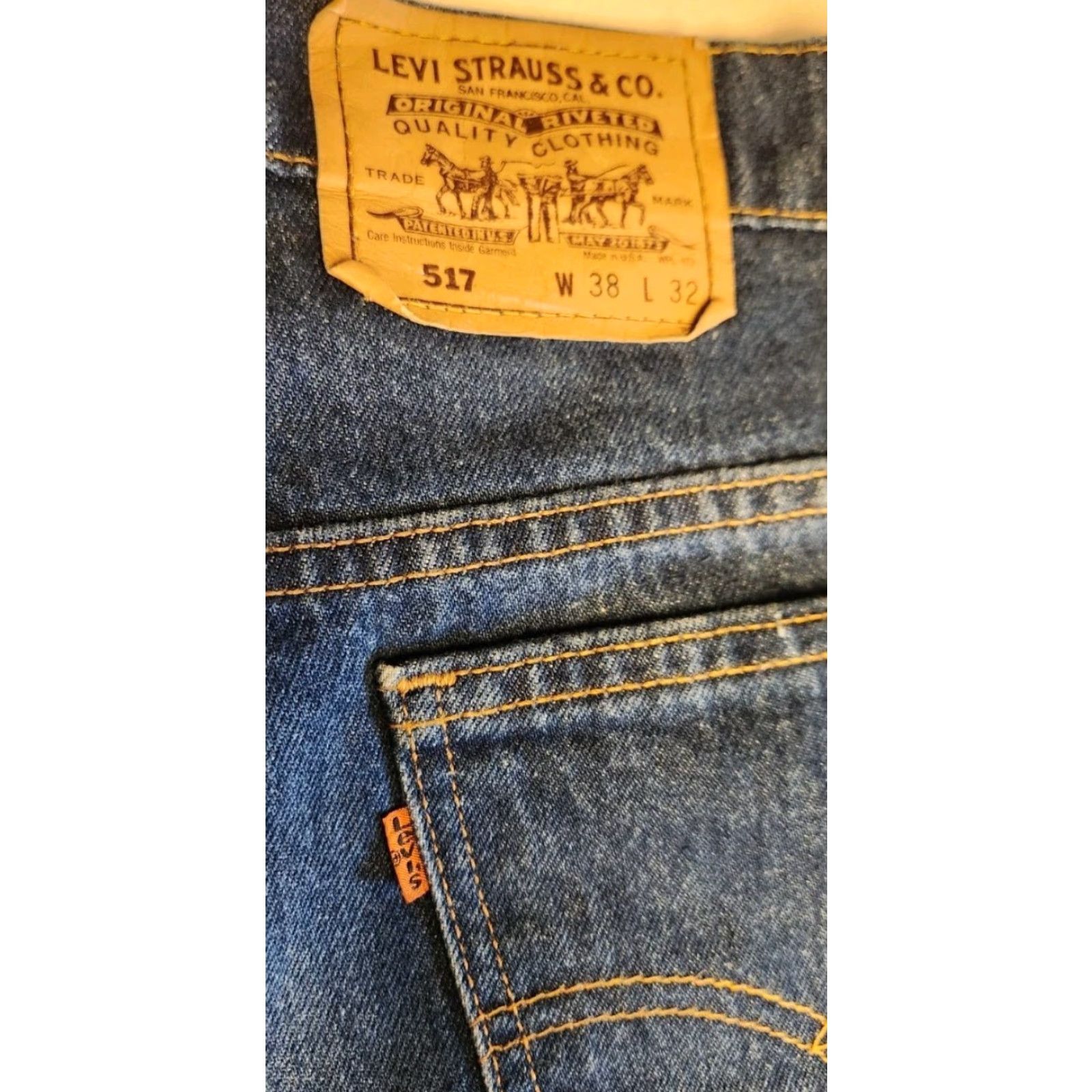 Levi's VINTAGE Levi's 517 Jeans Men Bootcut 38x32 Blue USA MADE 40517-0215 Size US 38 / EU 54 - 6 Thumbnail