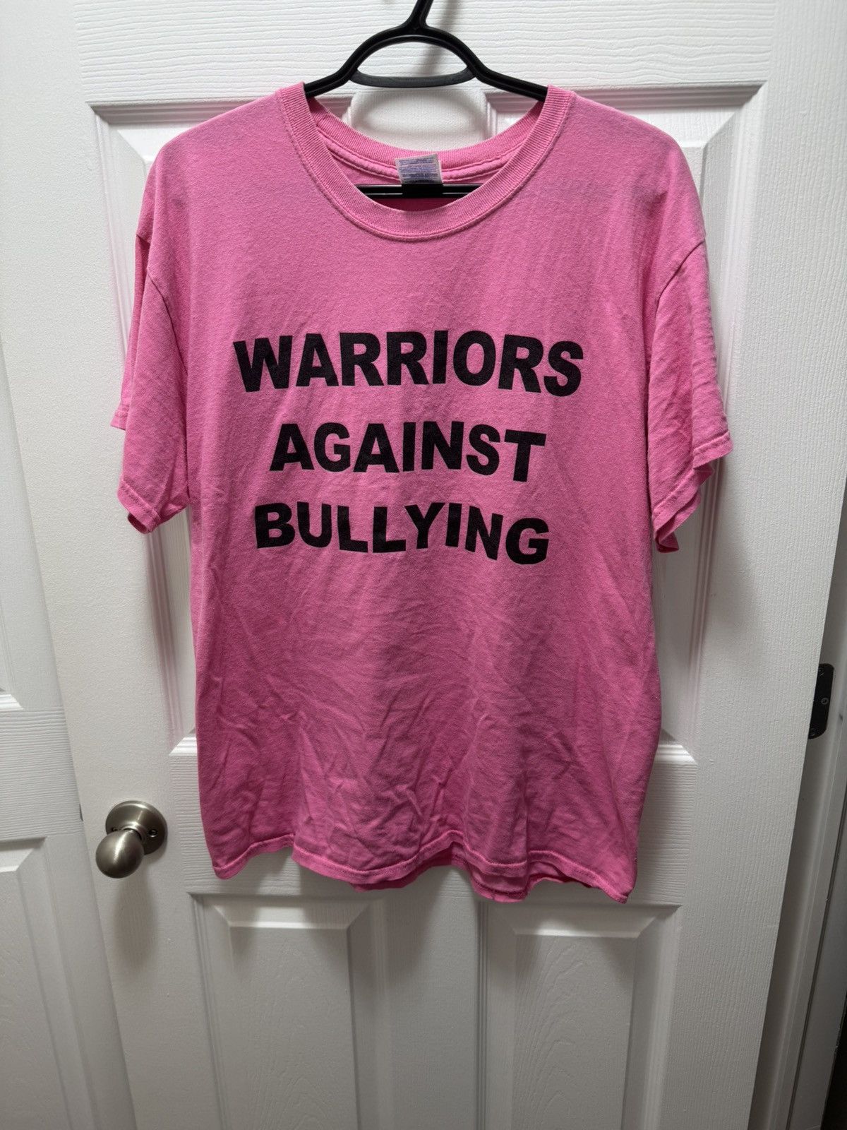 Gildan Gildan Pink Warriors Against Bullying Humor Text Vintage Size US L / EU 52-54 / 3 - 3 Thumbnail