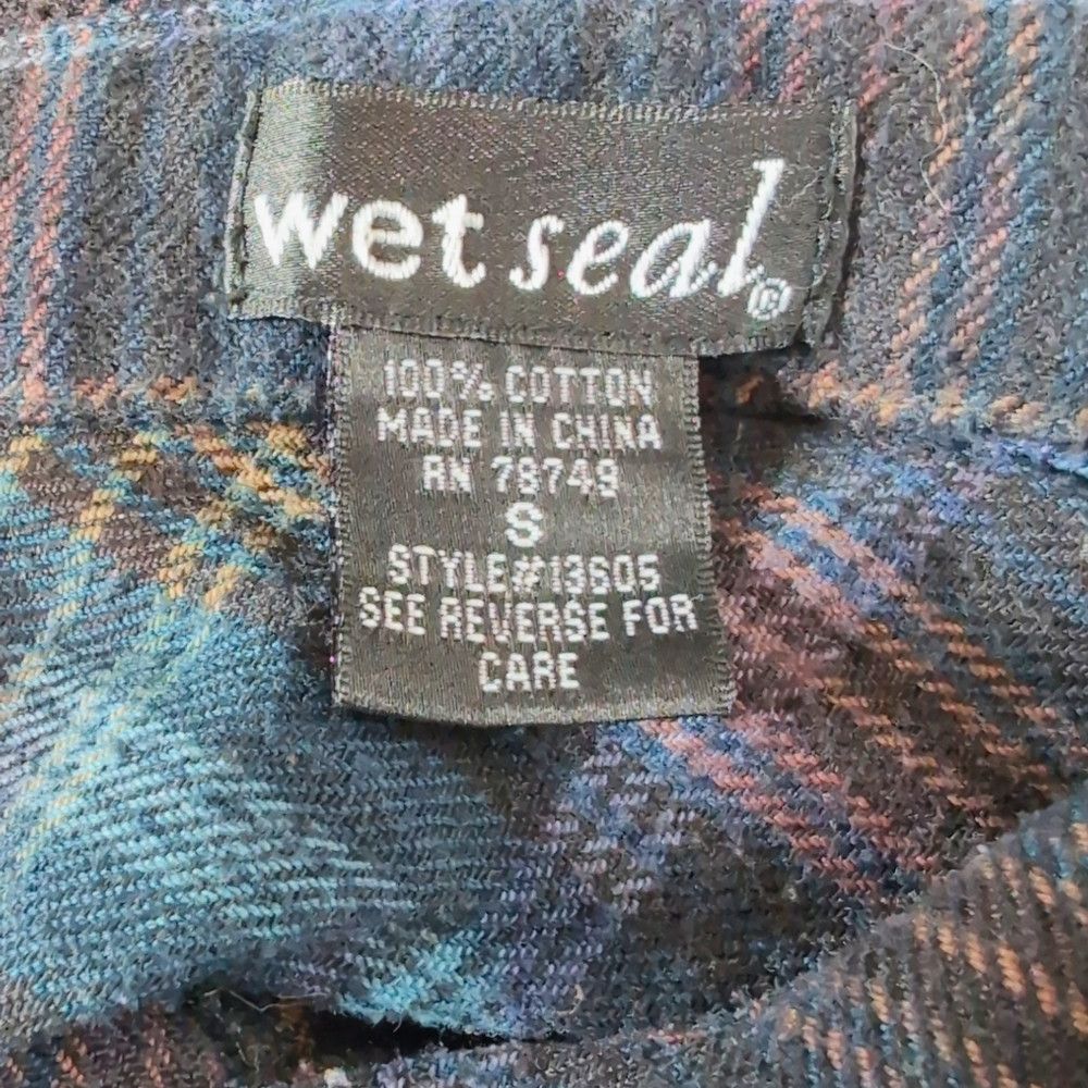 Other Vintage Wet Seal Sz S Plaid Button-Up Shirt with Smocked Wa Size S / US 4 / IT 40 - 6 Thumbnail