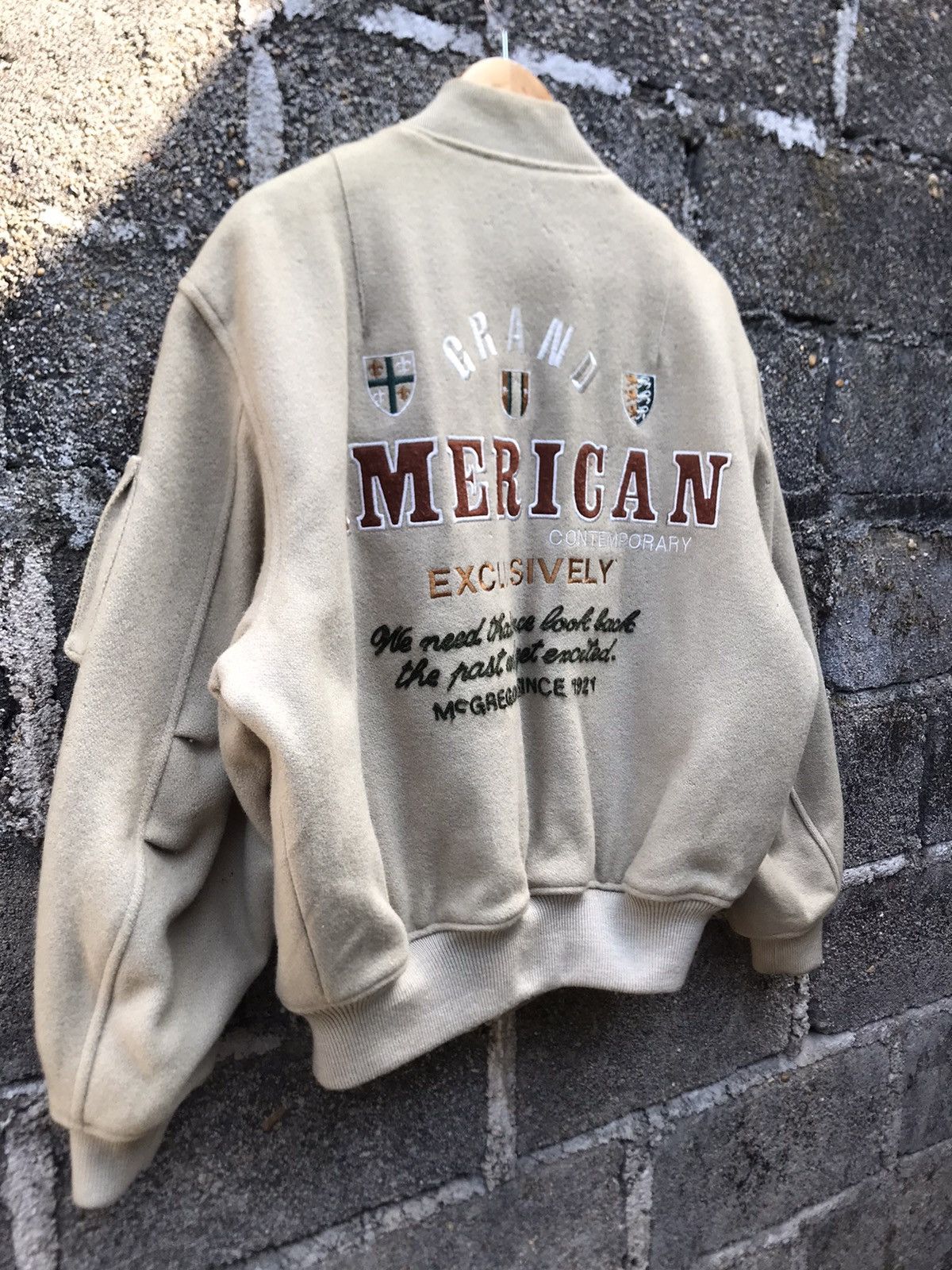 McGregor × Vintage ⚡️Vintage 90s Mc Gregor Wool Bomber Jacket Size US L / EU 52-54 / 3 - 11 Thumbnail