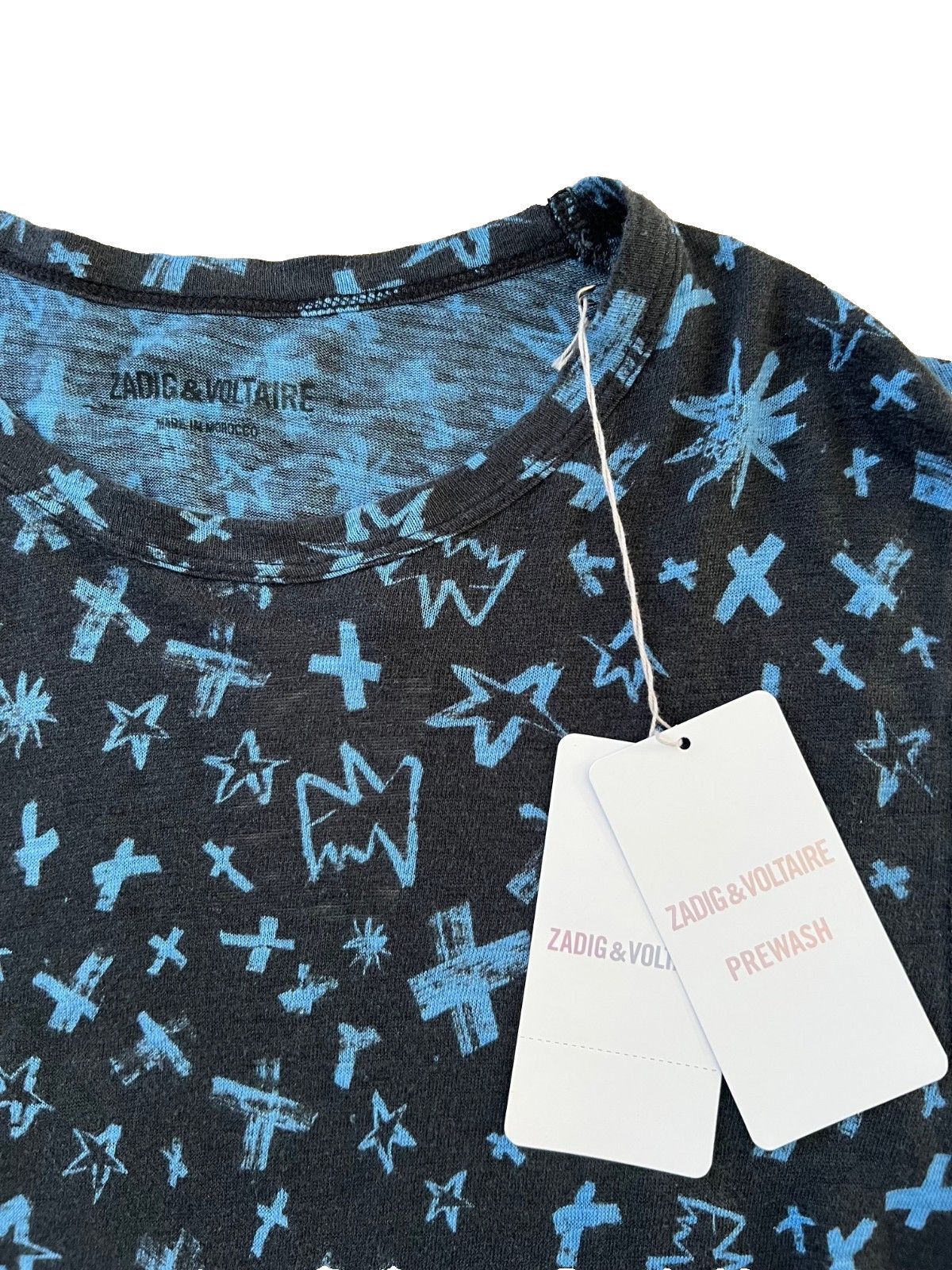 Zadig & Voltaire Zadig & Voltaire Aria Pastel Cross Tee in Bleuet ( XS ) Size XS / US 0-2 / IT 36-38 - 2 Thumbnail