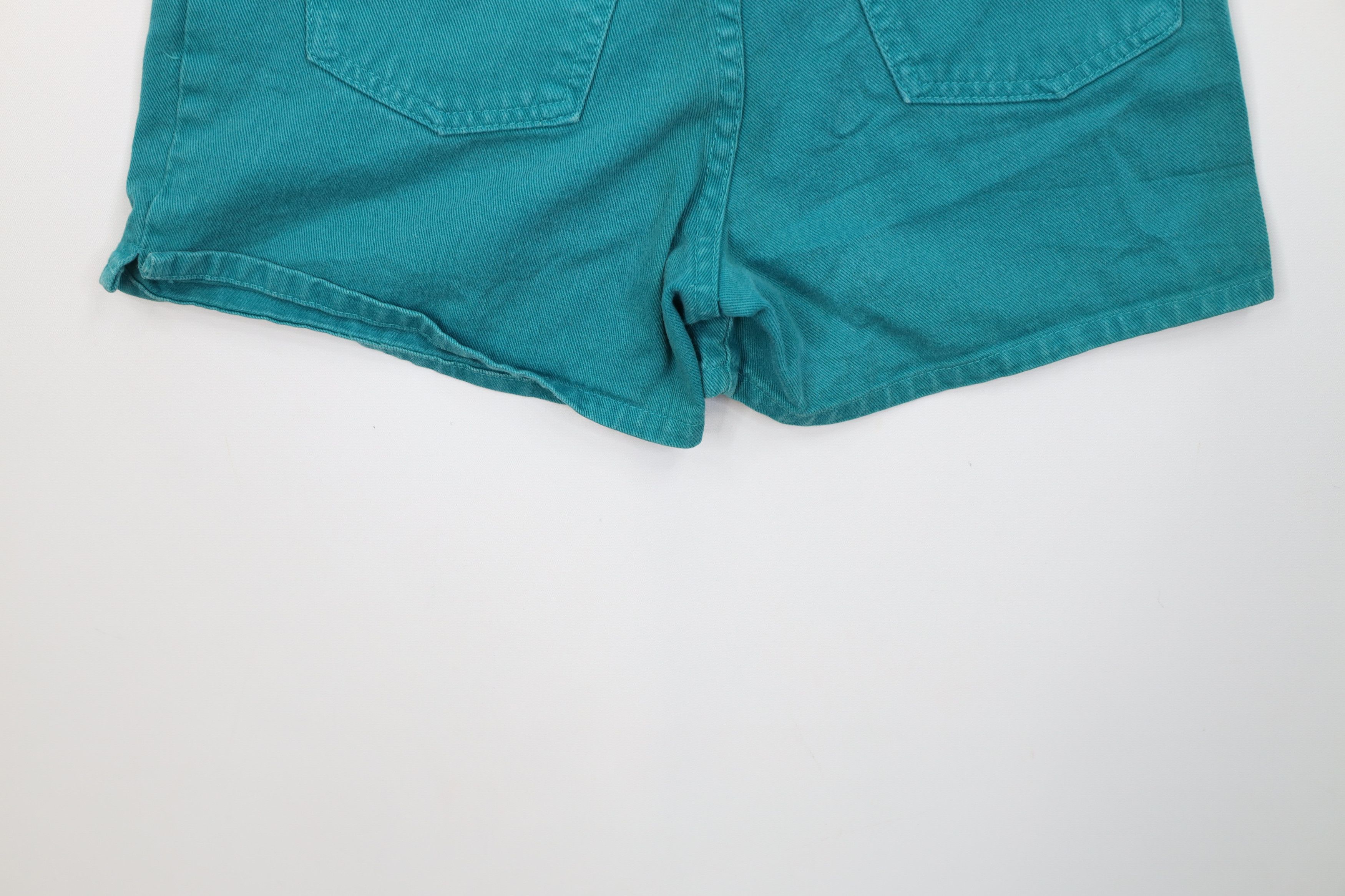 Vintage Vintage 90s Streetwear Jean Shorts Jorts Teal Cotton USA Size 27" / US 4 / IT 40 - 11 Thumbnail