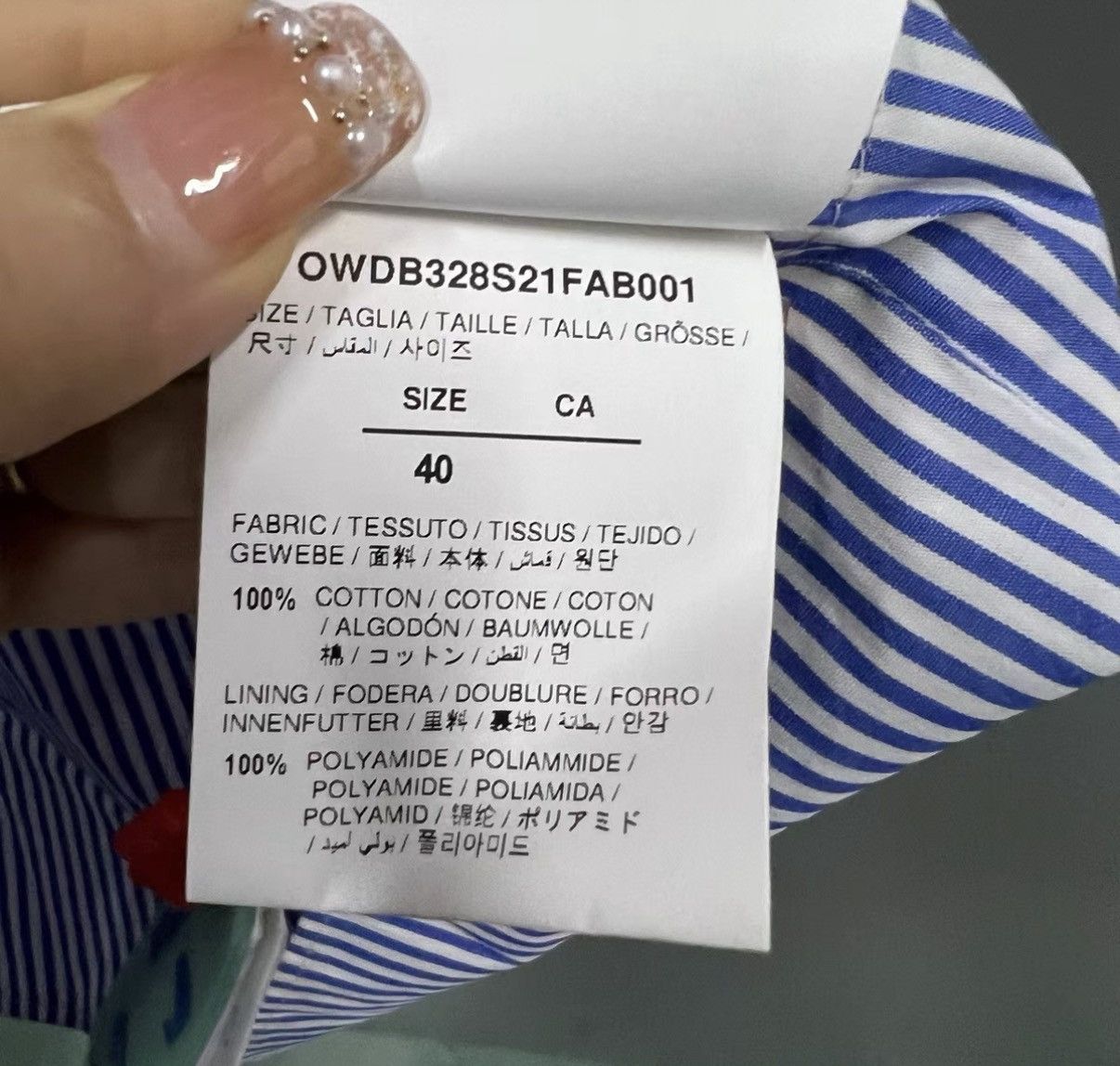 Off-White OFF-WHITE Striped Irregular Shirt Dress J41 Size S / US 4 / IT 40 - 4 Thumbnail