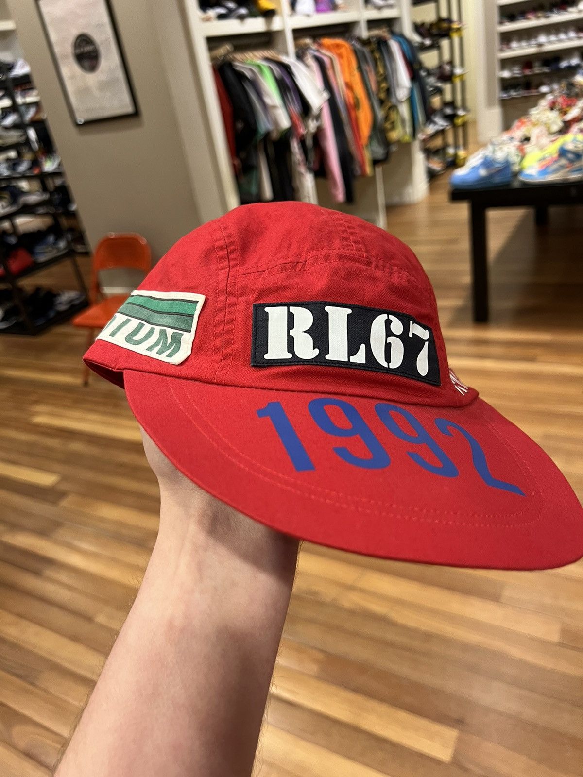 メンズウェア 1992 POLO stadium CAP Polo Ralph Lauren Cap Hat Stadium 1992 P Wing Long Bill