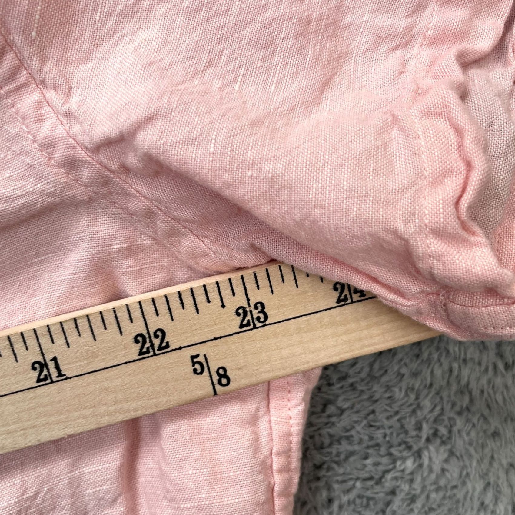 Gap Gap Shirt Mens Large Pink Linen Button Up Short Sleeve Collared Knit? Size US L / EU 52-54 / 3 - 7 Thumbnail