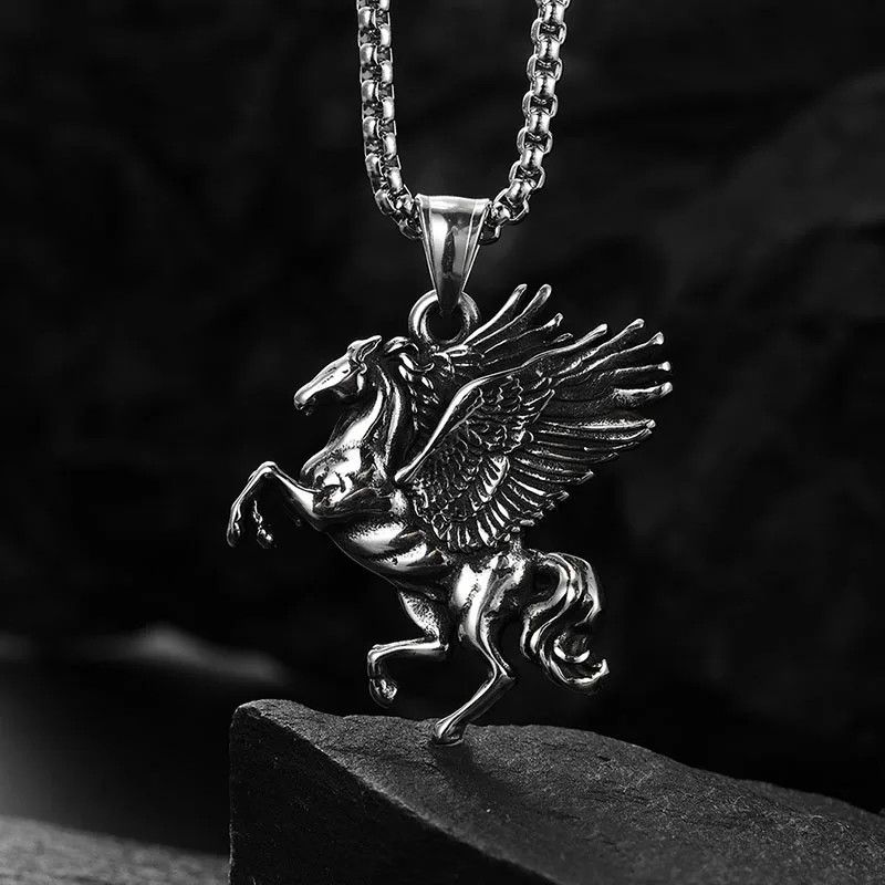 Jewelry Gothic Pegasus Fly Horse Wings Necklaces Size ONE SIZE - 6 Thumbnail