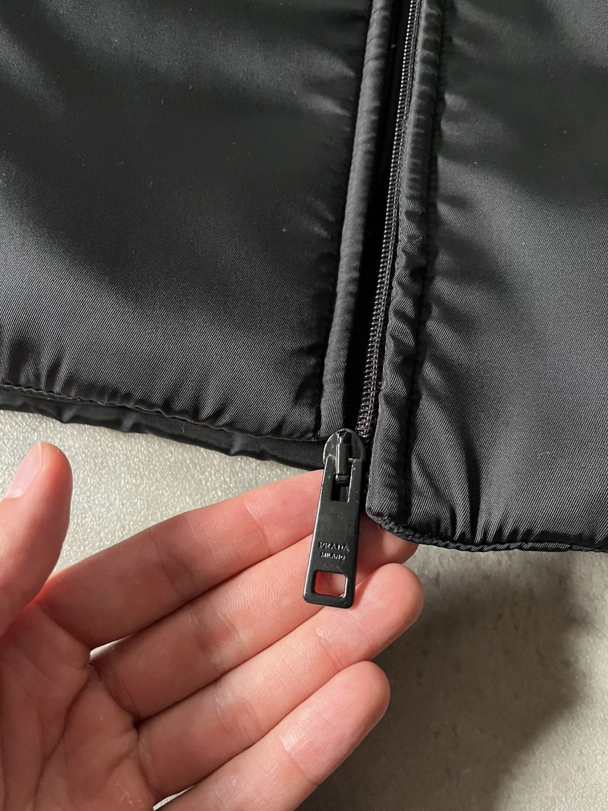 Prada Prada Re-Nylon padded bomber jacket black yellow Size US M / EU 48-50 / 2 - 9 Thumbnail