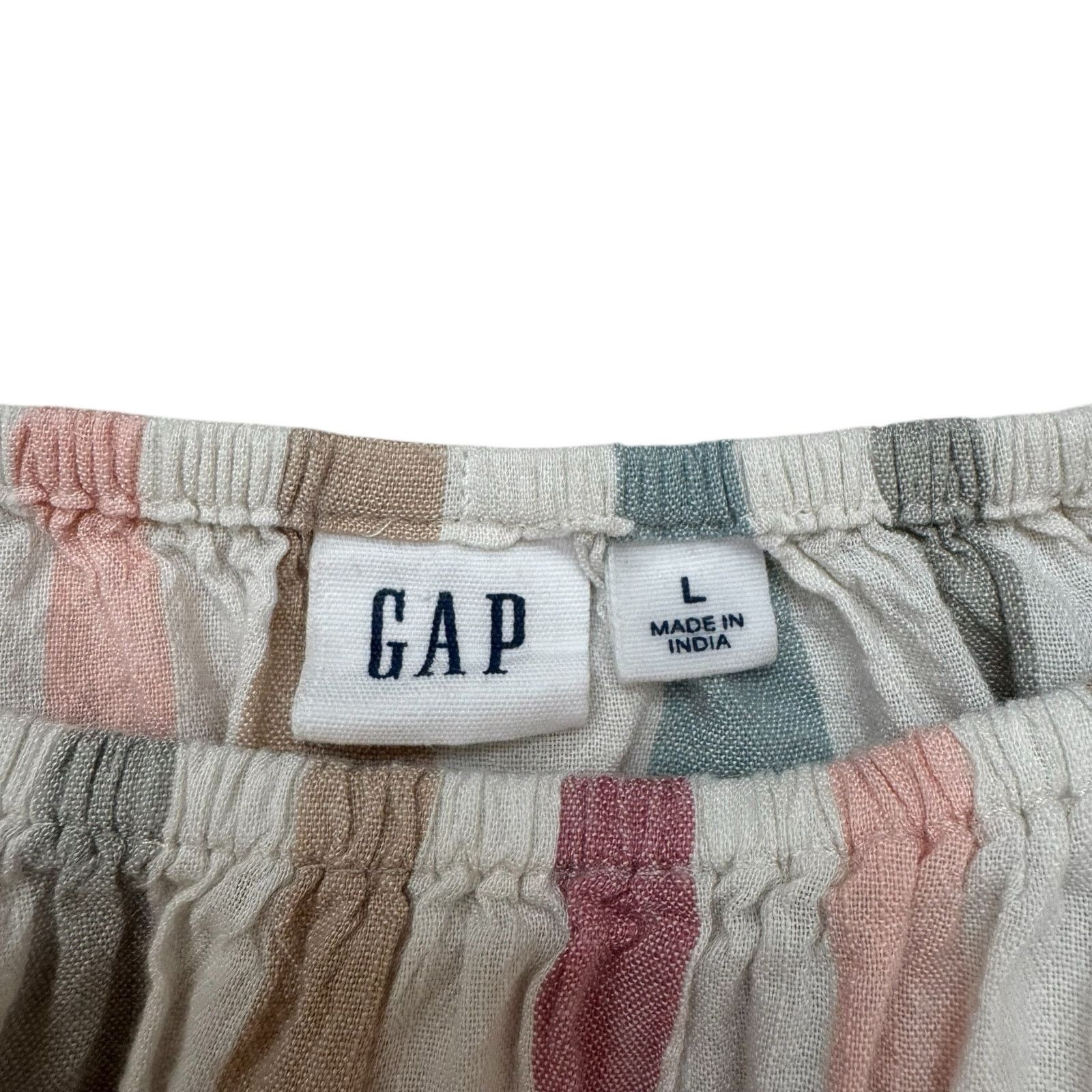 Gap GAP Soft Vertical Stripe Flutter Sleeve Blouse Large Size L / US 10 / IT 46 - 6 Thumbnail