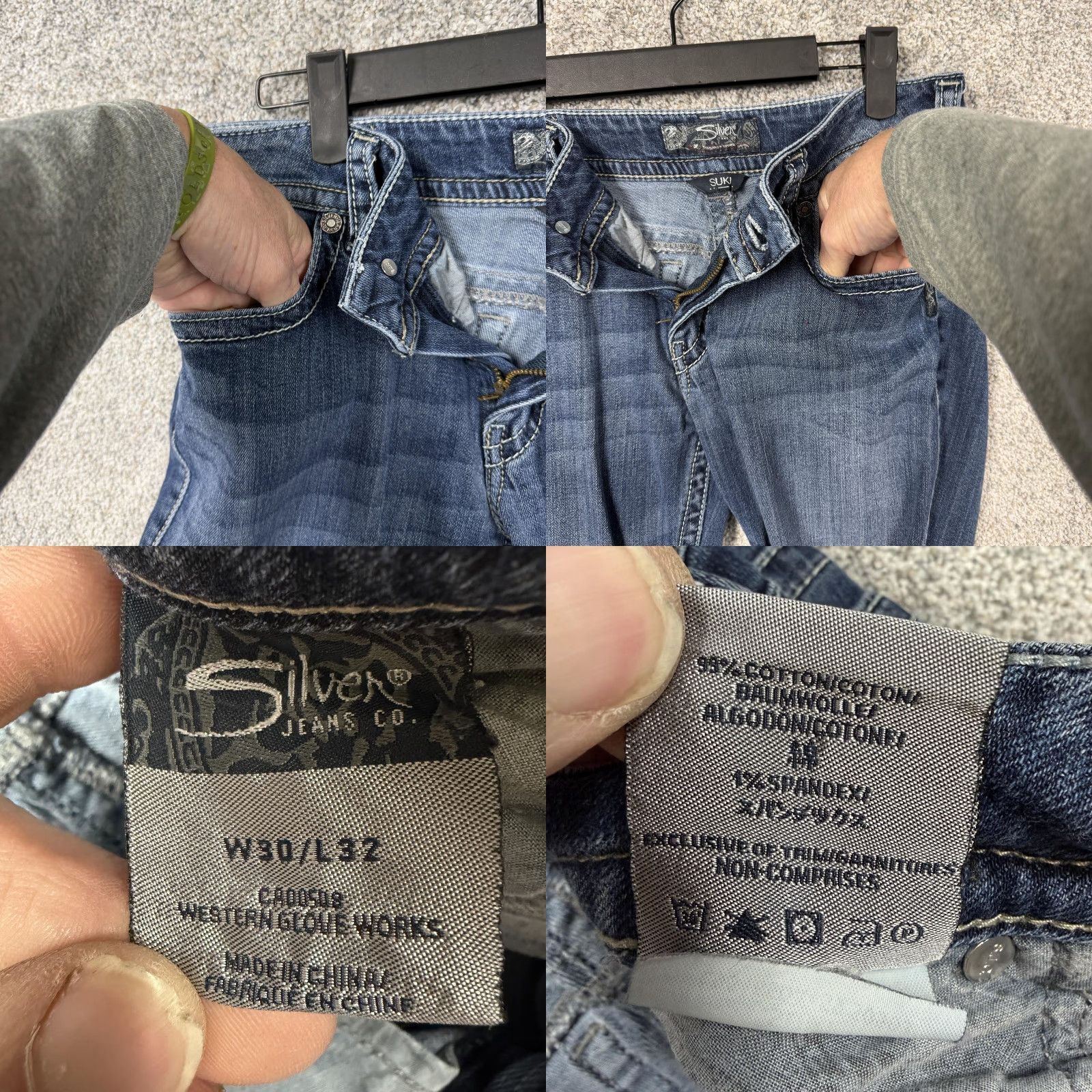 Silver Jeans Co. Silver Jeans Co Suki Bootcut Jeans Womens 30x29.5 Blue Stretch Denim Y2K Western Size 30" / US 8 / IT 44 - 8 Thumbnail