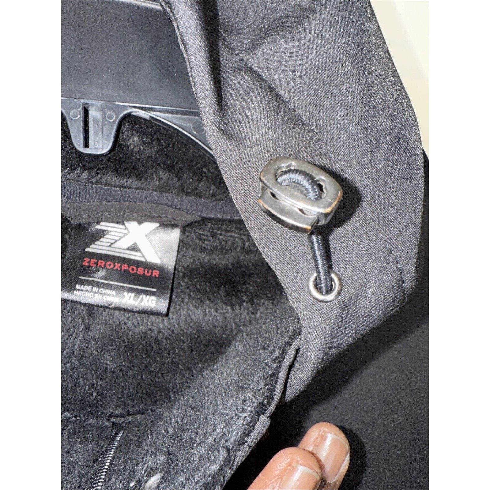 & Other Stories ZeroXposur Jacket Women’s XL Black Hooded Snap/Zip Fur Lined Size XL / US 12-14 / IT 48-50 - 10 Thumbnail