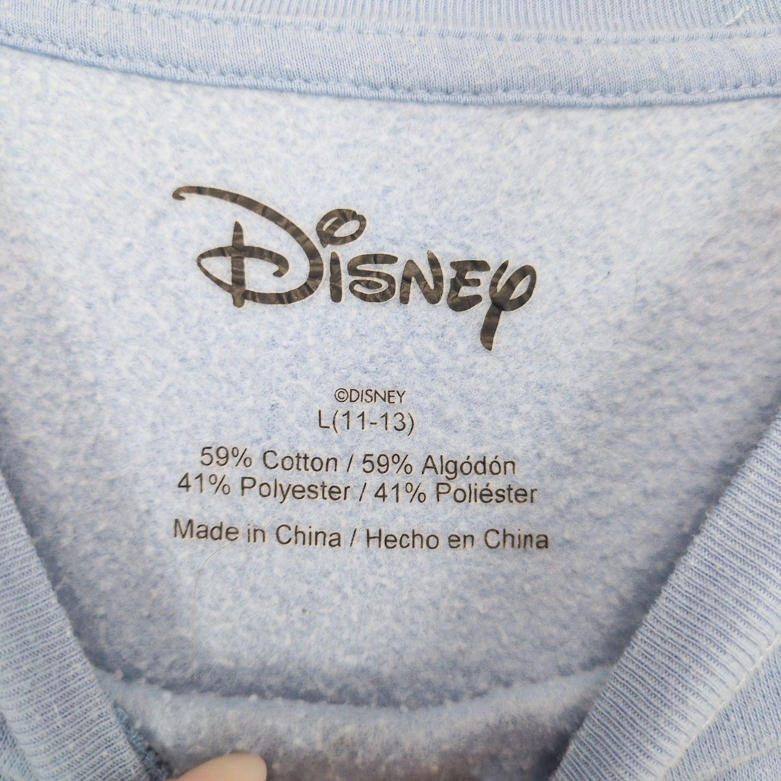Disney Disney Lilo & Stitch Ohana Blue Pullover Graphic Sweatshirt Size L / US 10 / IT 46 - 4 Thumbnail