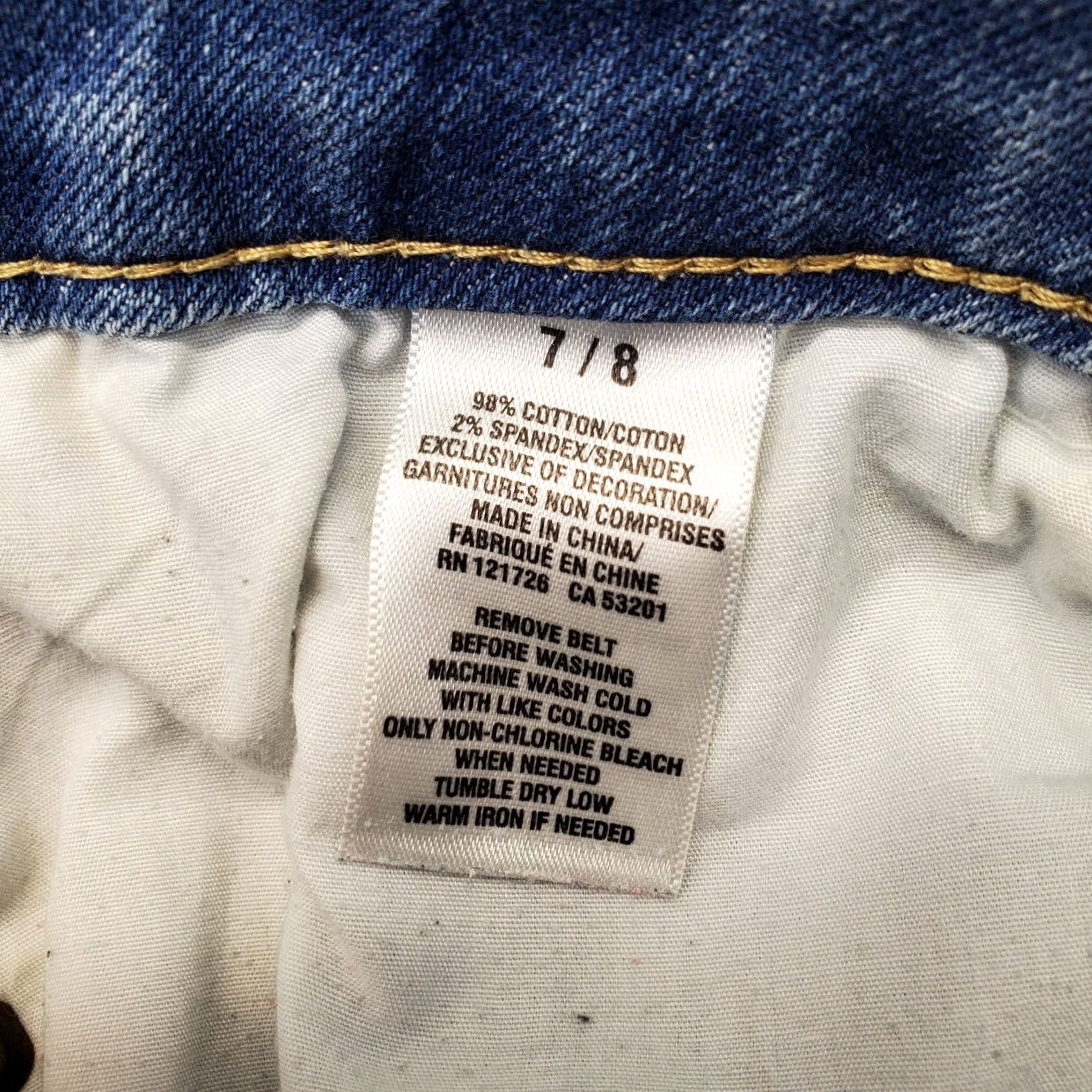 Vintage Aéropostale Denim Shorts Womens 7/8 Blue Flat Front Y2K Cuffed Hem Distressed Shirt Size 28" / US 6 / IT 42 - 7 Thumbnail