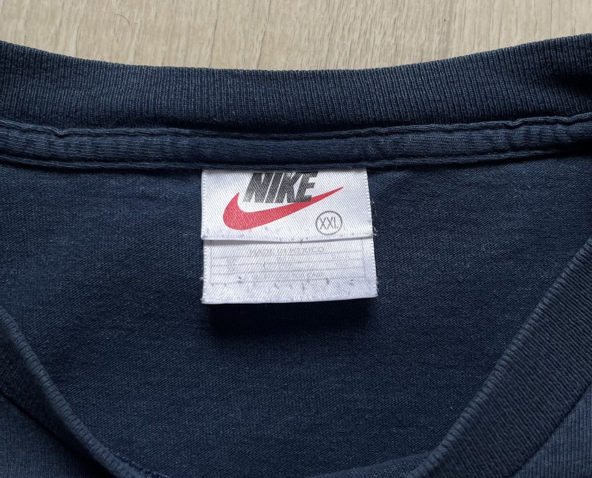 Nike × Vintage Vintage Nike Cotton Navy T-Shirt 90s Size 2XL Size US XXL / EU 58 / 5 - 8 Thumbnail