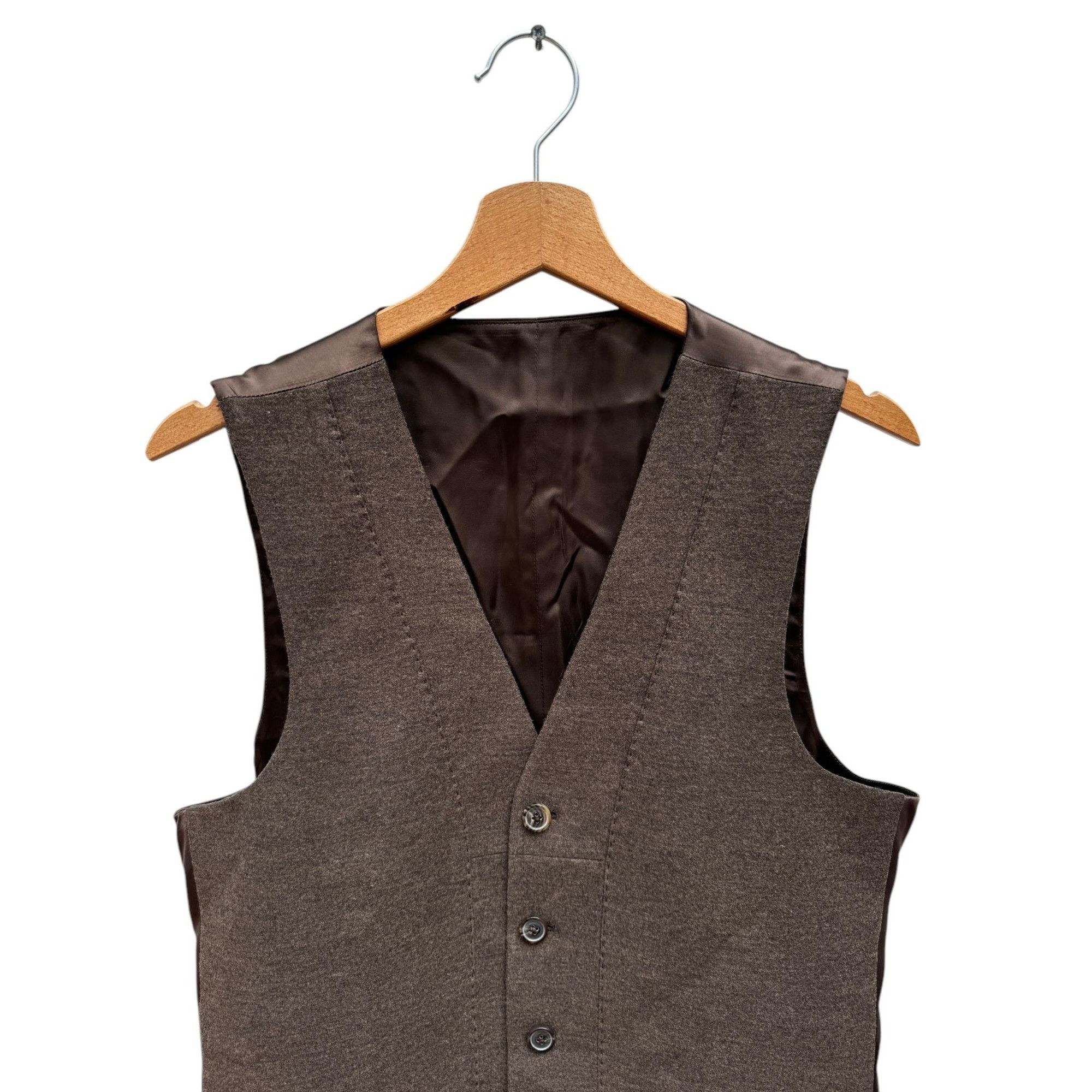 Maison Margiela Brown Wool Vest Size US M / EU 48-50 / 2 - 2 Thumbnail