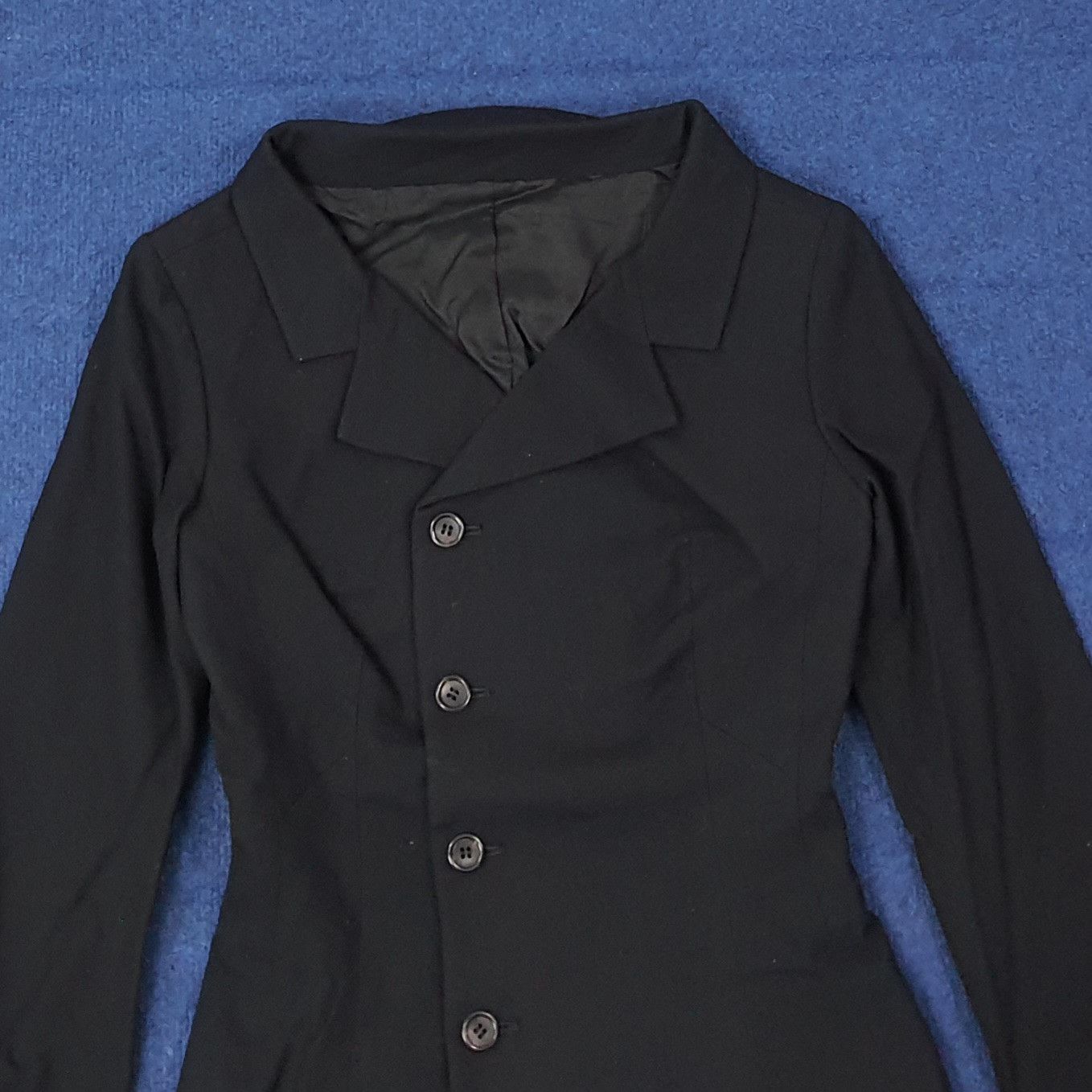 Yohji Yamamoto Vintage Yohji Yamamoto NOIR Black Longline Blazer C268N27 Size XS / US 0-2 / IT 36-38 - 2 Thumbnail