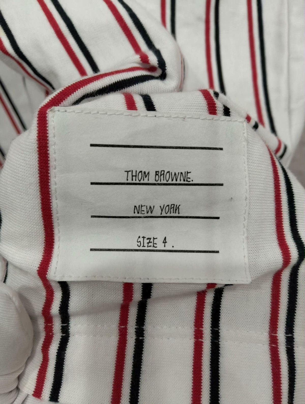 Thom Browne Thom Browne Tricolor Stripe Jersey T-shirt Size US XL / EU 56 / 4 - 5 Thumbnail