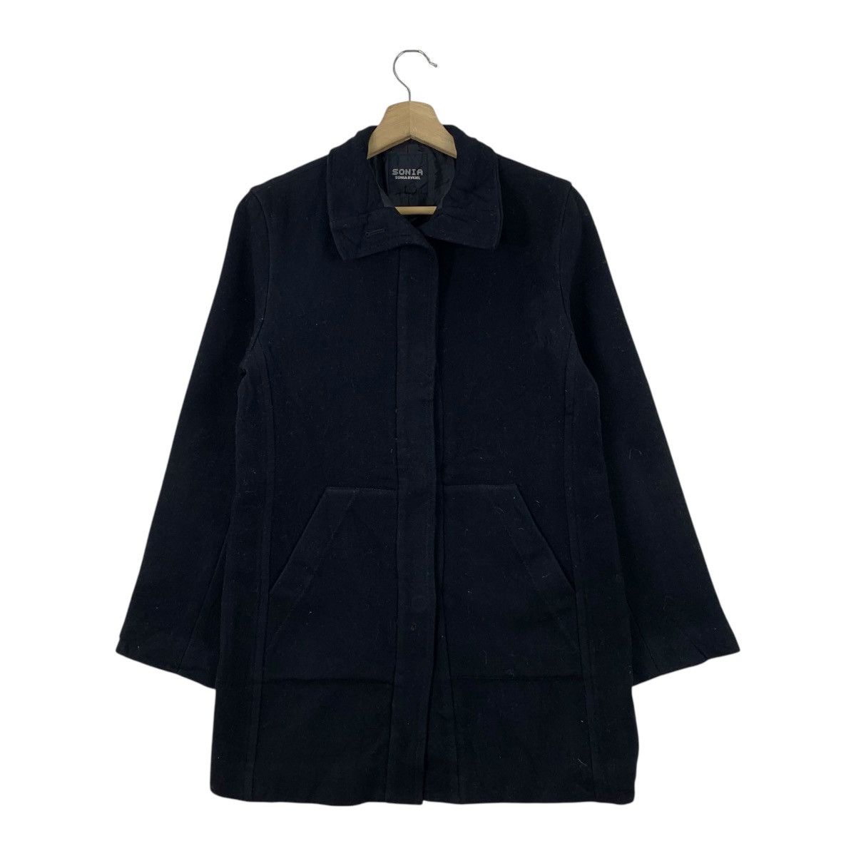 Sonia Rykiel × Vintage Vintage SONIA RYKIEL French Designer Wool Long Coat Jacket Size S / US 4 / IT 40 - 1 Thumbnail