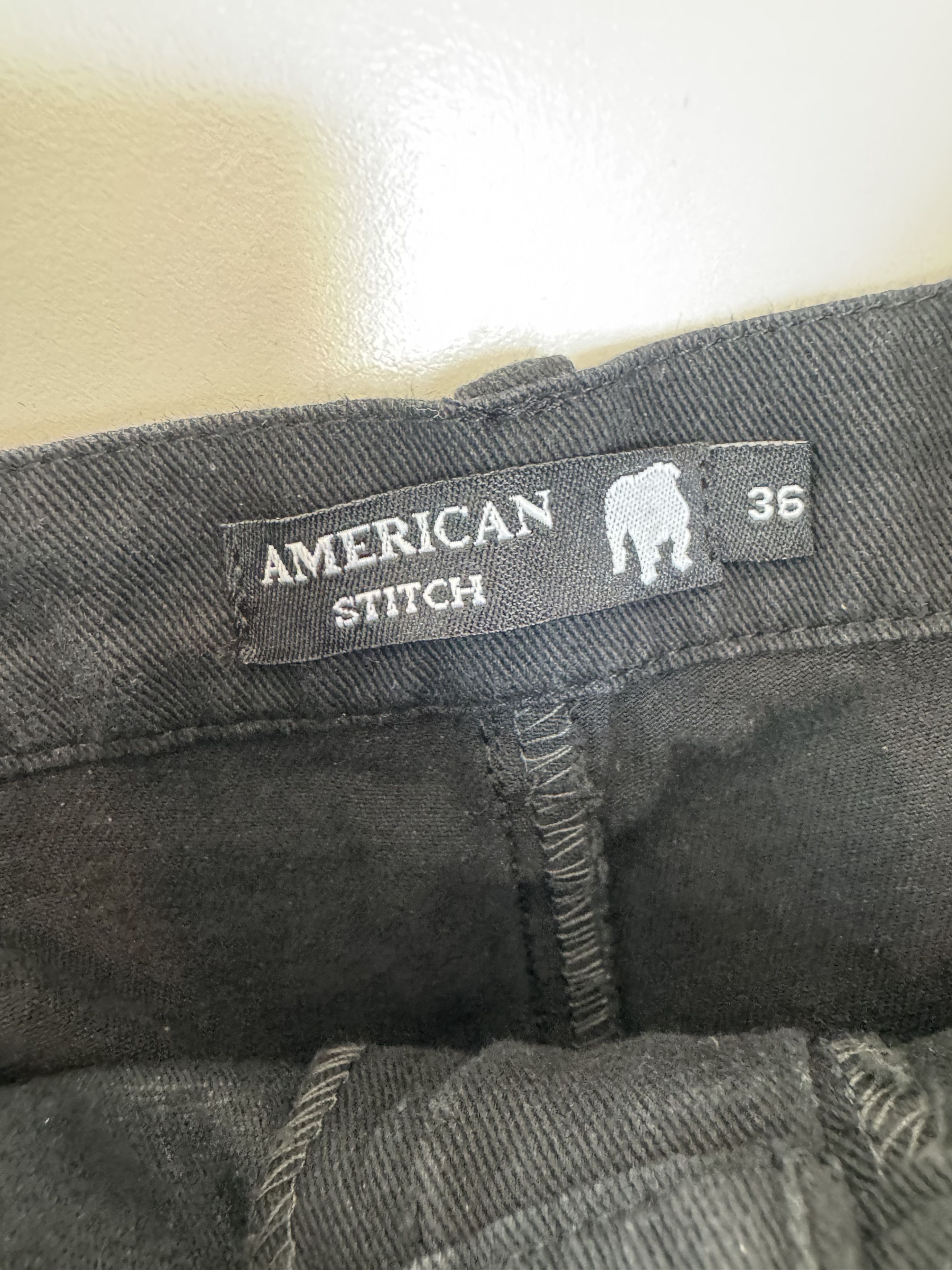 American Stitch Leather Patch Denim Pants Size US 36 / EU 52 - 6 Thumbnail