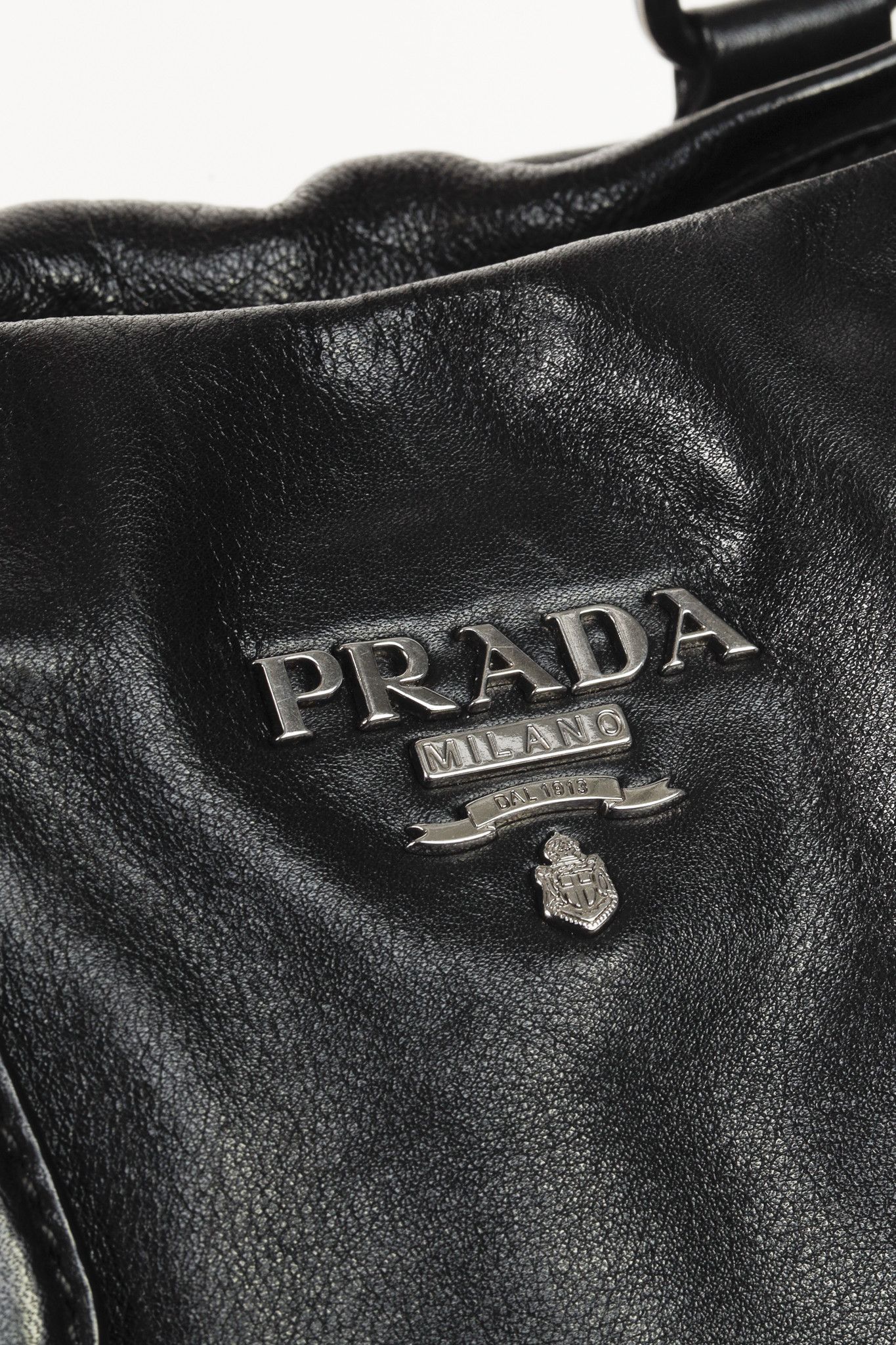 Prada Prada Medium Nero Soft Calf Leather Tote Bag Size ONE SIZE - 10 Thumbnail