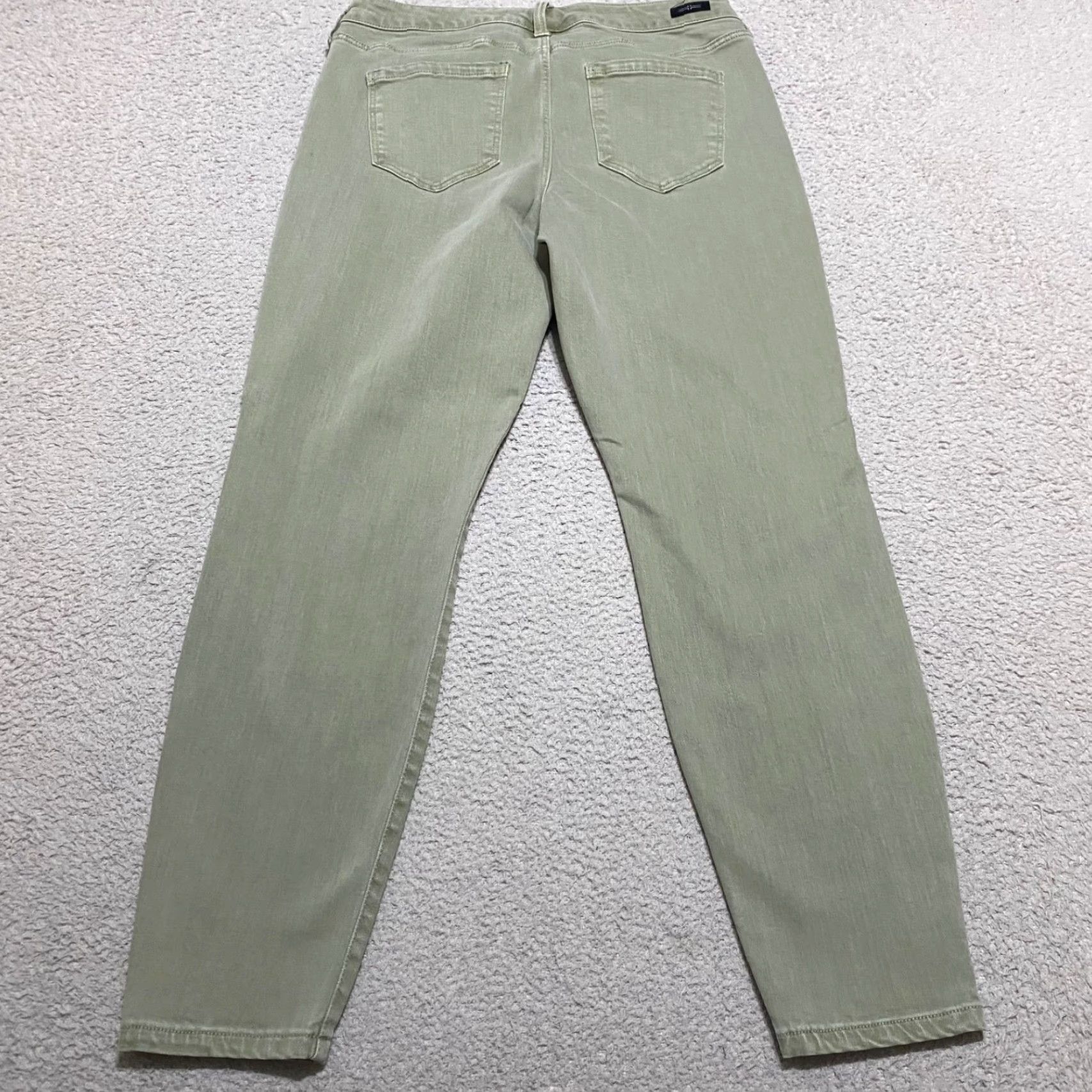 Denime Liverpool Jeans Shirt Womens 8 Beige Denim Skinny Jeans Medium Wash Ankle Mid Rise Stretch Pockets 5-Pocket Womens Liverpool Jeans Size 30" / US 8 / IT 44 - 2 Thumbnail