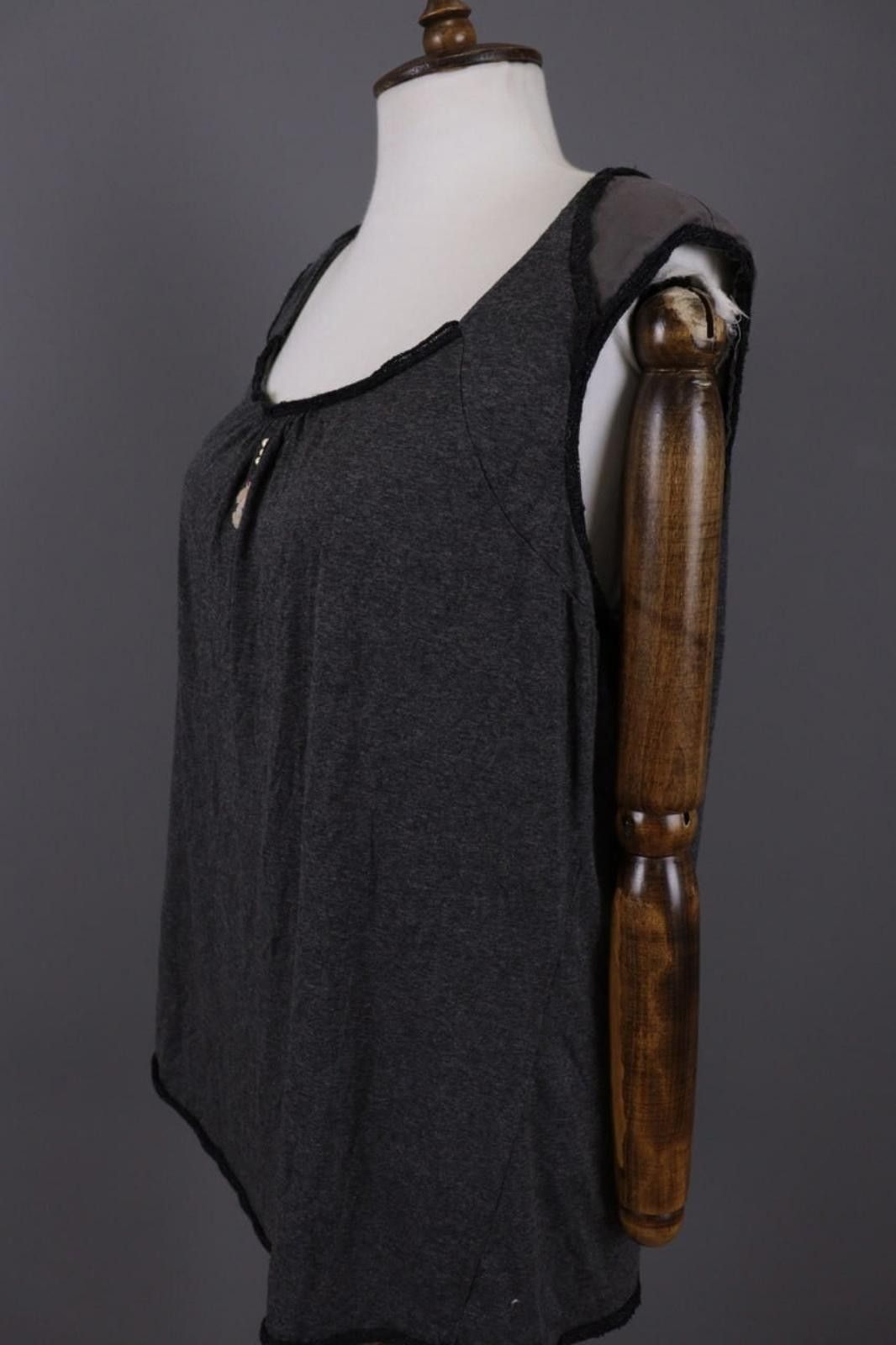 Designer Elisa Cavaletti Gray Summer Shirt Blose Size 2XL / XXL Size XXL / US 16-18 / IT 52-54 - 6 Thumbnail