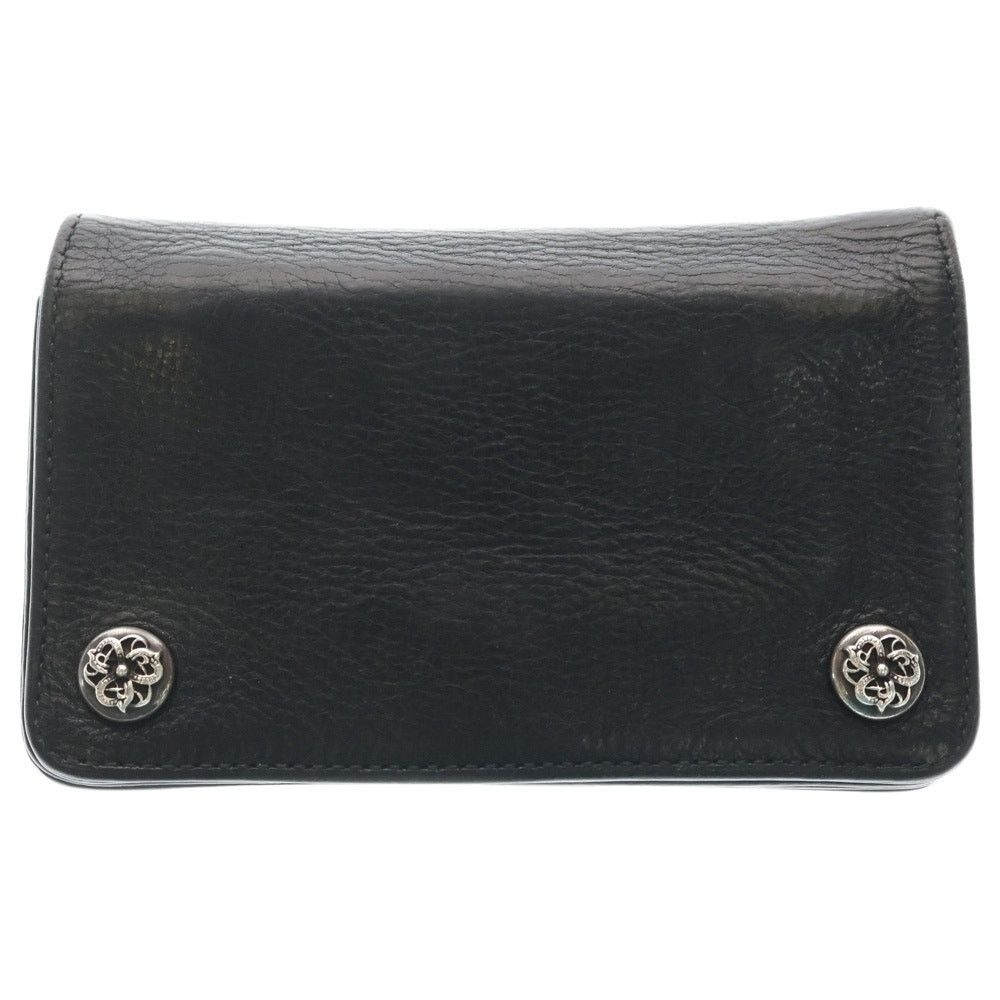 Chrome Hearts Chrome Hearts Celtic Button Leather Wallet Black Size ONE SIZE - 1 Thumbnail