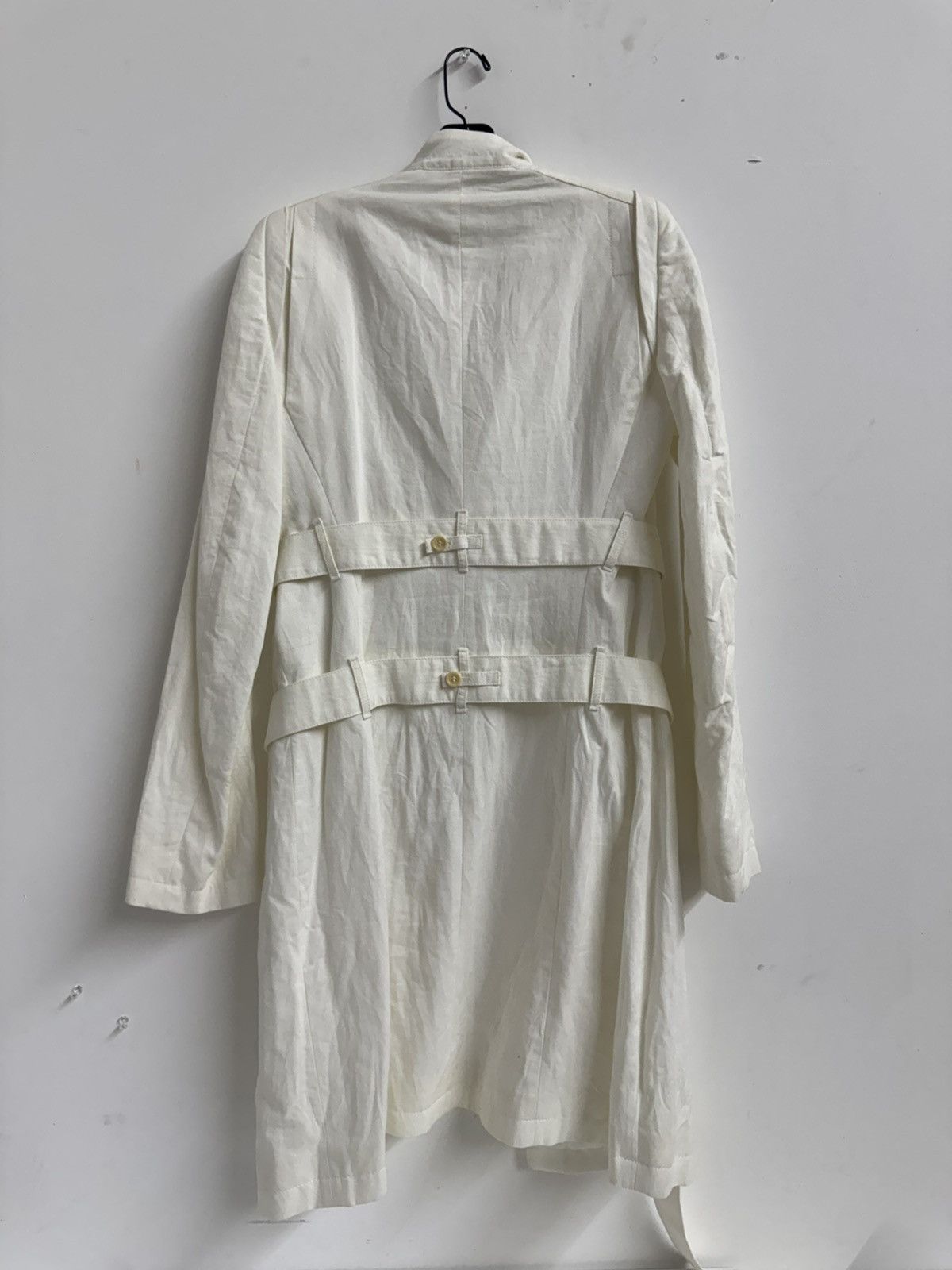 Ann Demeulemeester Ann Demeulemeester White Asymmetric Zip Belted Coat Jacket Size XS / US 0-2 / IT 36-38 - 12 Thumbnail