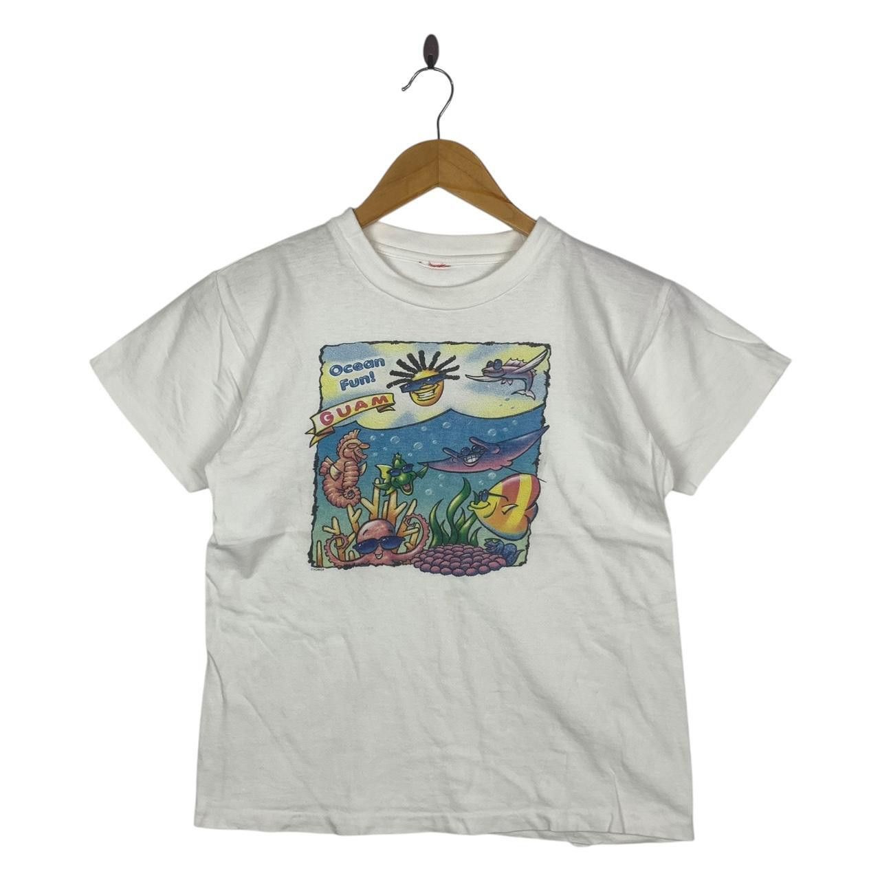 Vintage Vintage 90’ GUAM HAWAII PAINTING Ocean Fun Tee Shirt Size S / US 4 / IT 40 - 1 Thumbnail