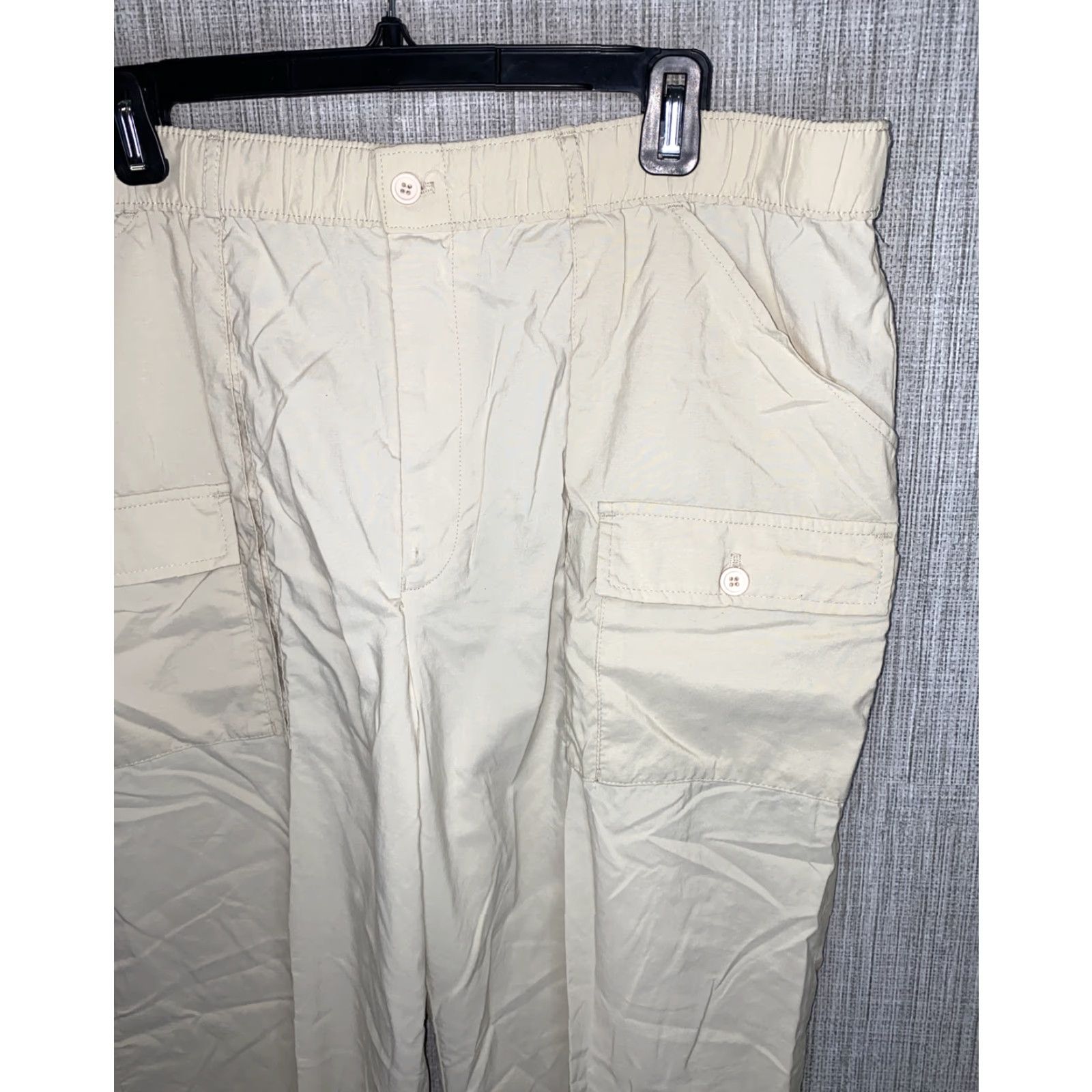 Vintage Sportif Mens Beige Nylon Multi Pocket Pants L Casual Pants Mens Beige Nylon Multi Pocket Size US 33 - 2 Thumbnail