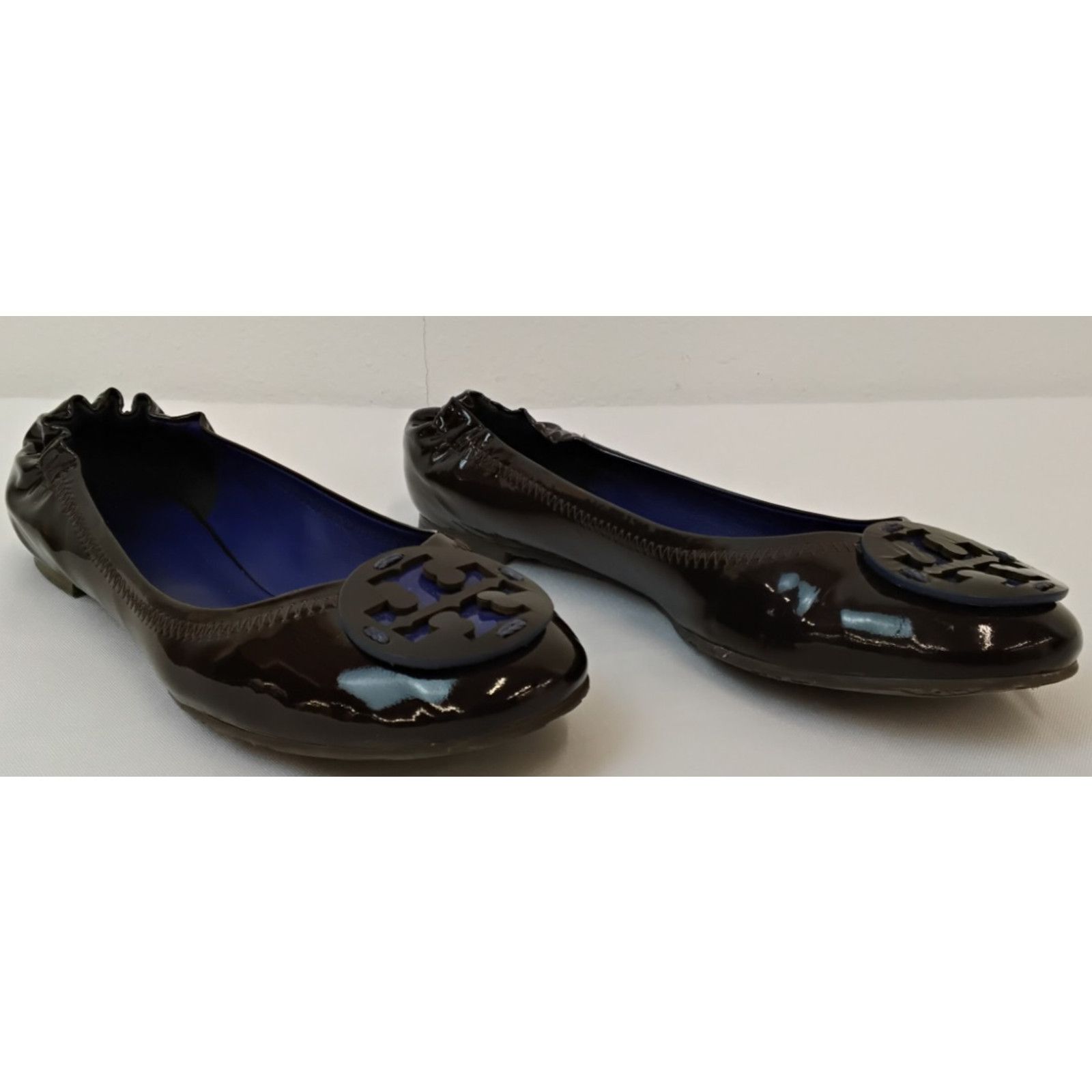 Tory Burch Tory Burch Reva Ballet Flats Women's 6.5M Brown Patent Size US 6.5 / IT 36.5 - 3 Thumbnail