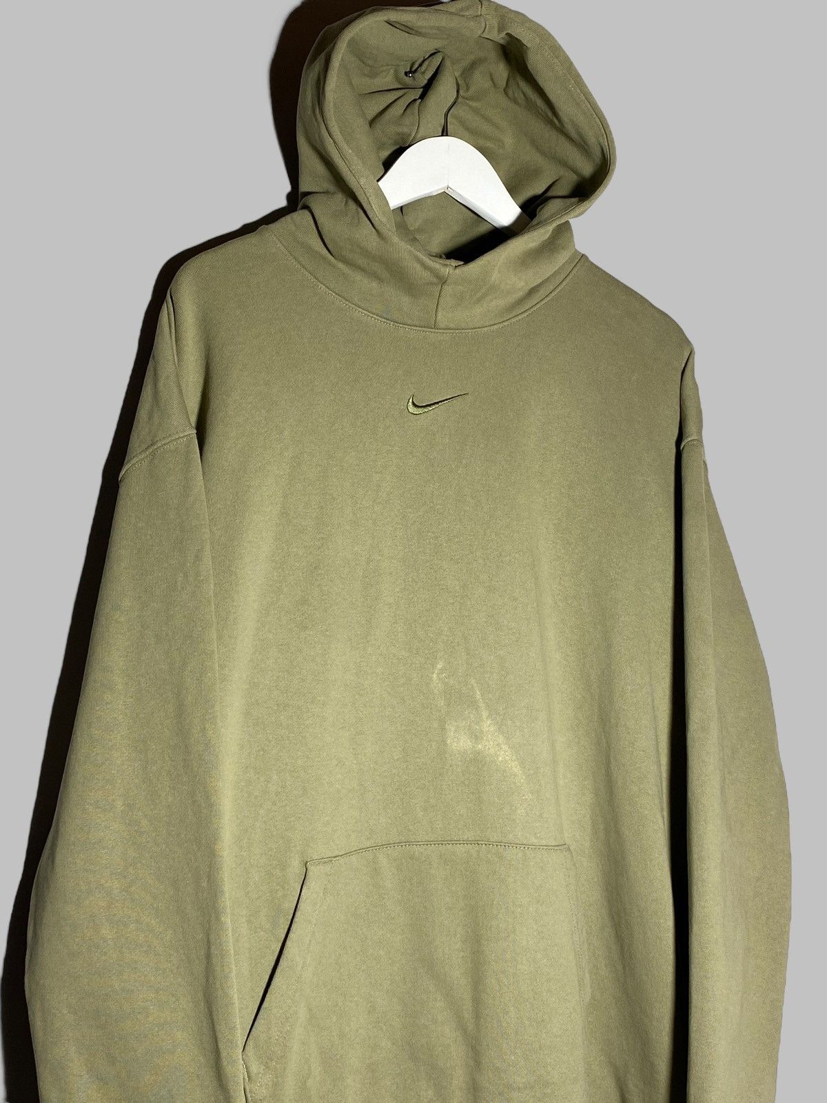Vintage 🔥 00s NIKE SWOOSH DRIP OLIVE GREEN HOODIE STAPLE VINTAGE Size US M / EU 48-50 / 2 - 3 Thumbnail
