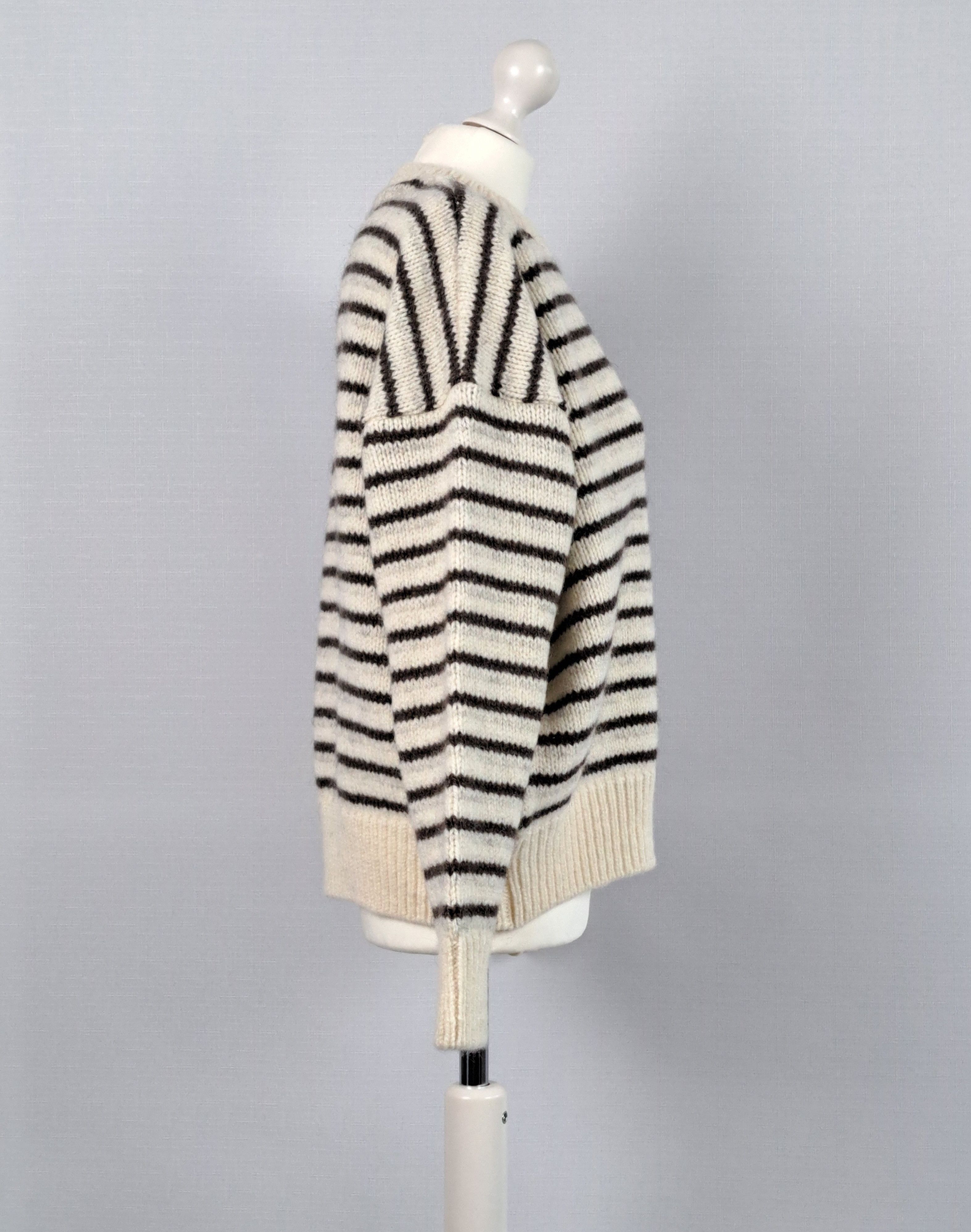 Designer SKALL STUDIO striped knit warm sweater. Size XS / US 0-2 / IT 36-38 - 2 Thumbnail