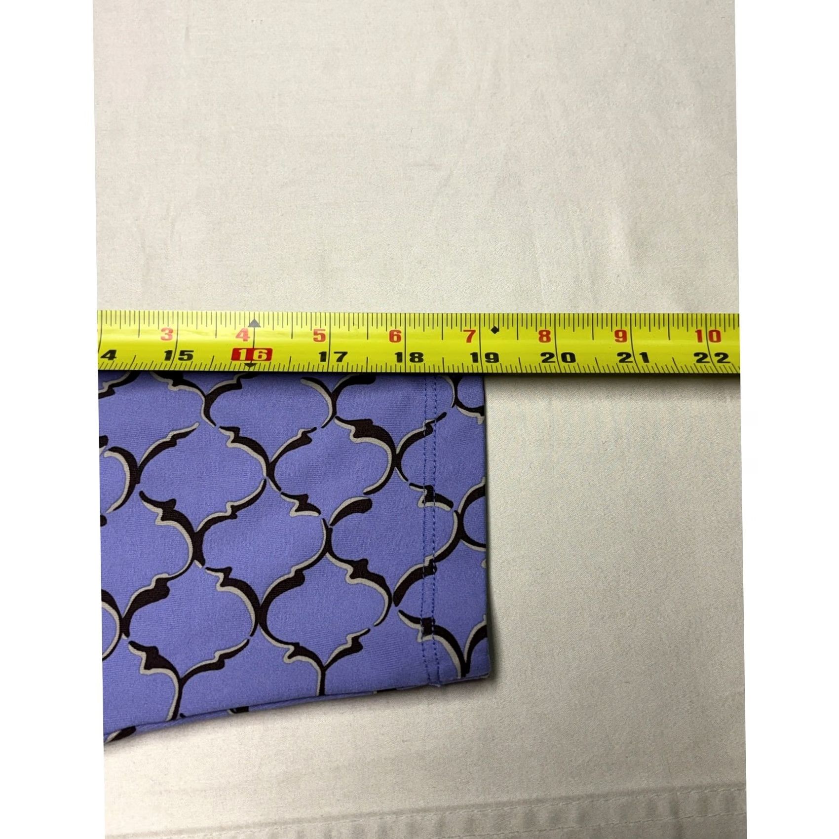 J.McLaughlin J.McLaughlin Womens Mock Neck Top Blue Geometric Trellis Print Long Sleeve M Size M / US 6-8 / IT 42-44 - 7 Thumbnail