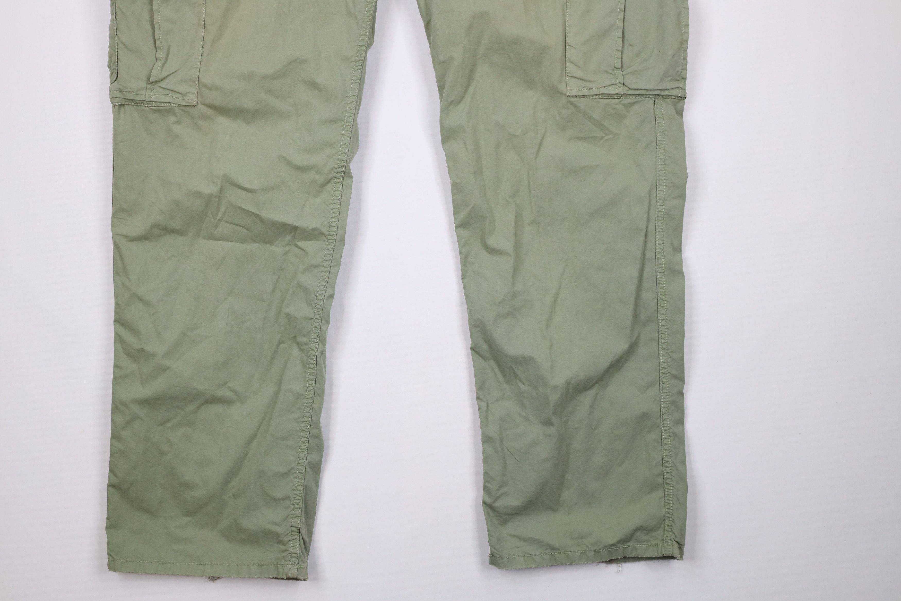 Ralph Lauren × Vintage Vintage 90s Ralph Lauren Military Wide Leg Cargo Pants Green Size US 40 / EU 56 - 4 Thumbnail