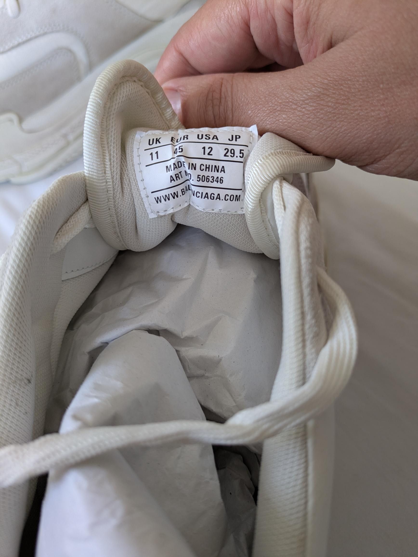 Balenciaga Balenciaga Triple S White Ecru Size US 12 / EU 45 - 8 Thumbnail