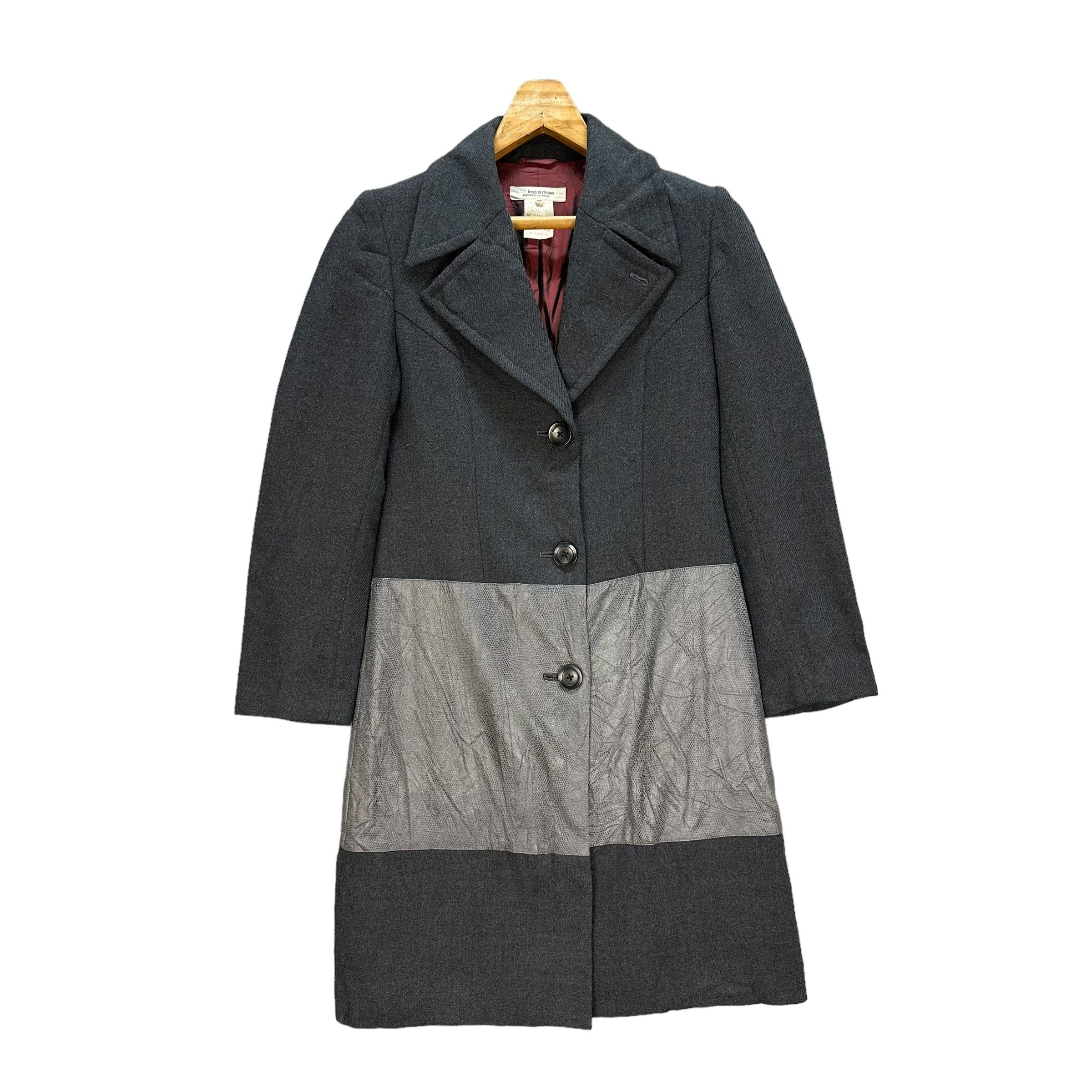 Japanese Brand Vintage Ingrid Van de Wiele Hybrid Wool Overcoat #A25-0560 Size XS / US 0-2 / IT 36-38 - 1 Thumbnail