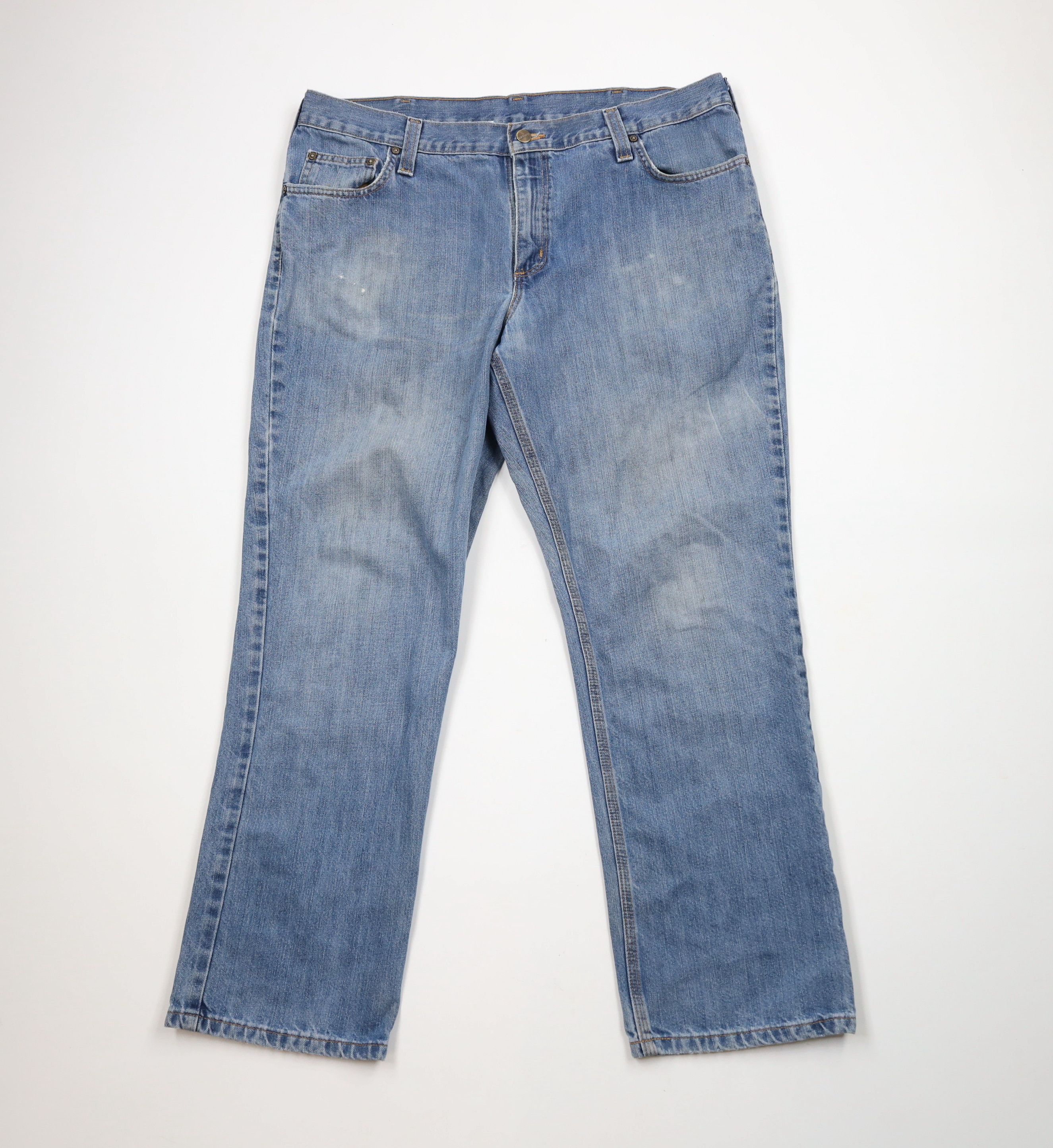 Carhartt × Vintage Vintage Carhartt Thin Traditional Fit Wide Leg Denim Jeans Size US 38 / EU 54 - 1 Thumbnail