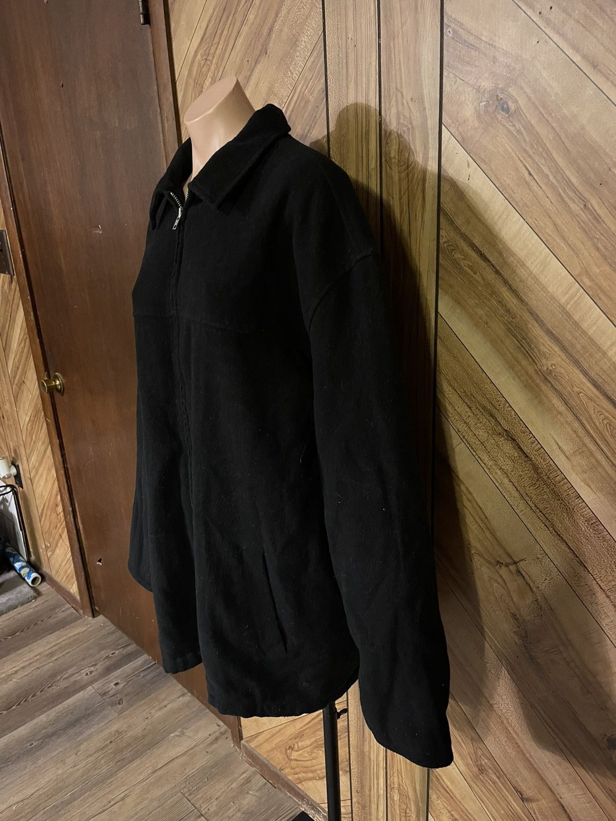 Old Navy Old Navy Black Wool Blend Double Breasted Classic Coat Size US XL / EU 56 / 4 - 4 Thumbnail