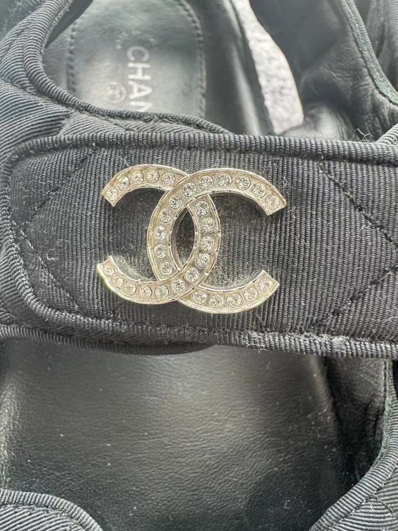 Chanel Chanel Rhinestone Velcro Sandals Size 36.5 Size US 6 / IT 36 - 3 Thumbnail