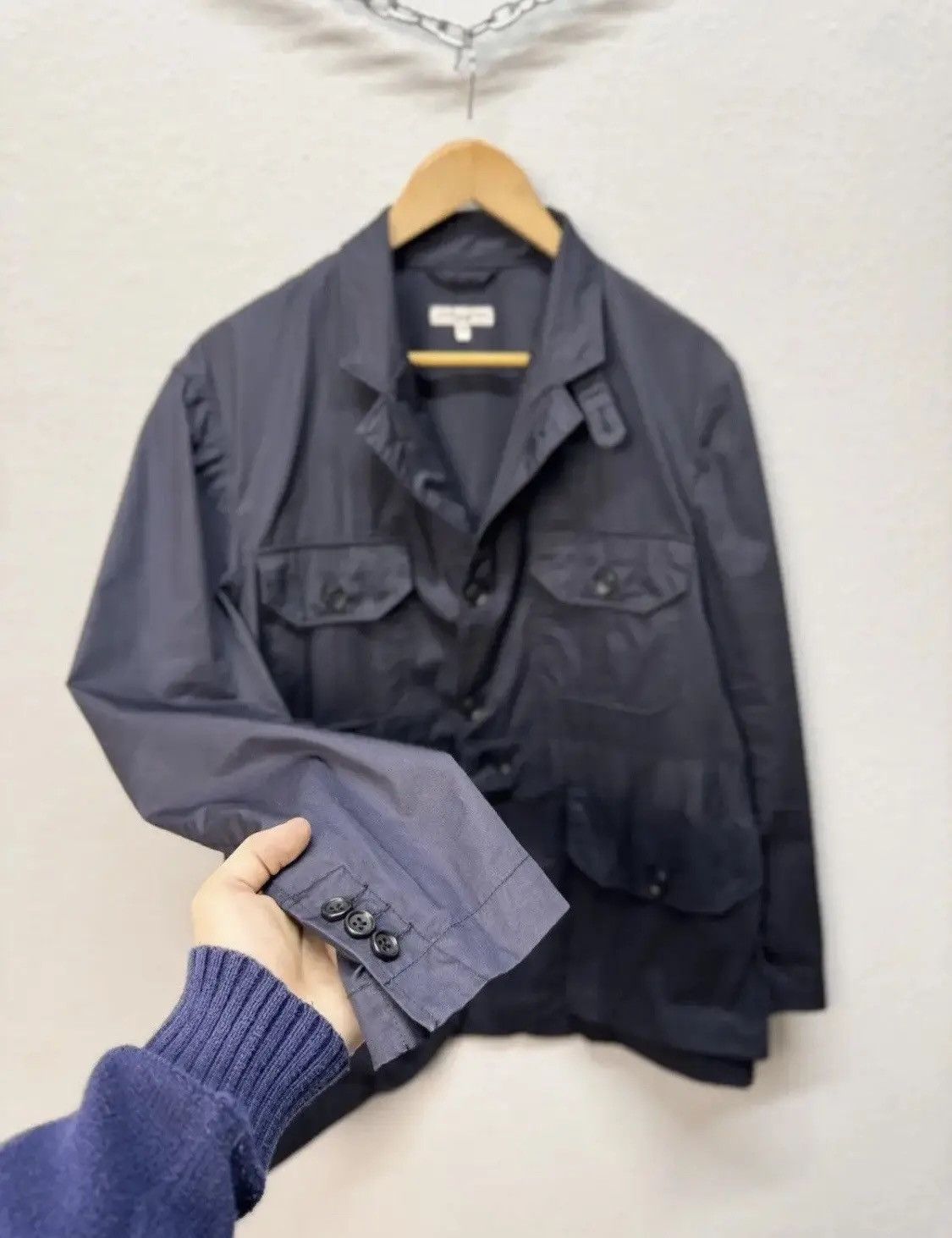 Engineered Garments × Japanese Brand Engineered Garments Multipocket Jacket Navy Memory Polyester Size US M / EU 48-50 / 2 - 14 Thumbnail