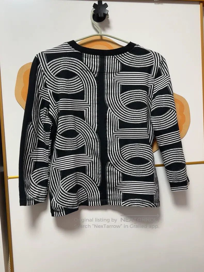 Hermes Hermes Black and white striped knitted sweater Size XS / US 0-2 / IT 36-38 - 6 Thumbnail