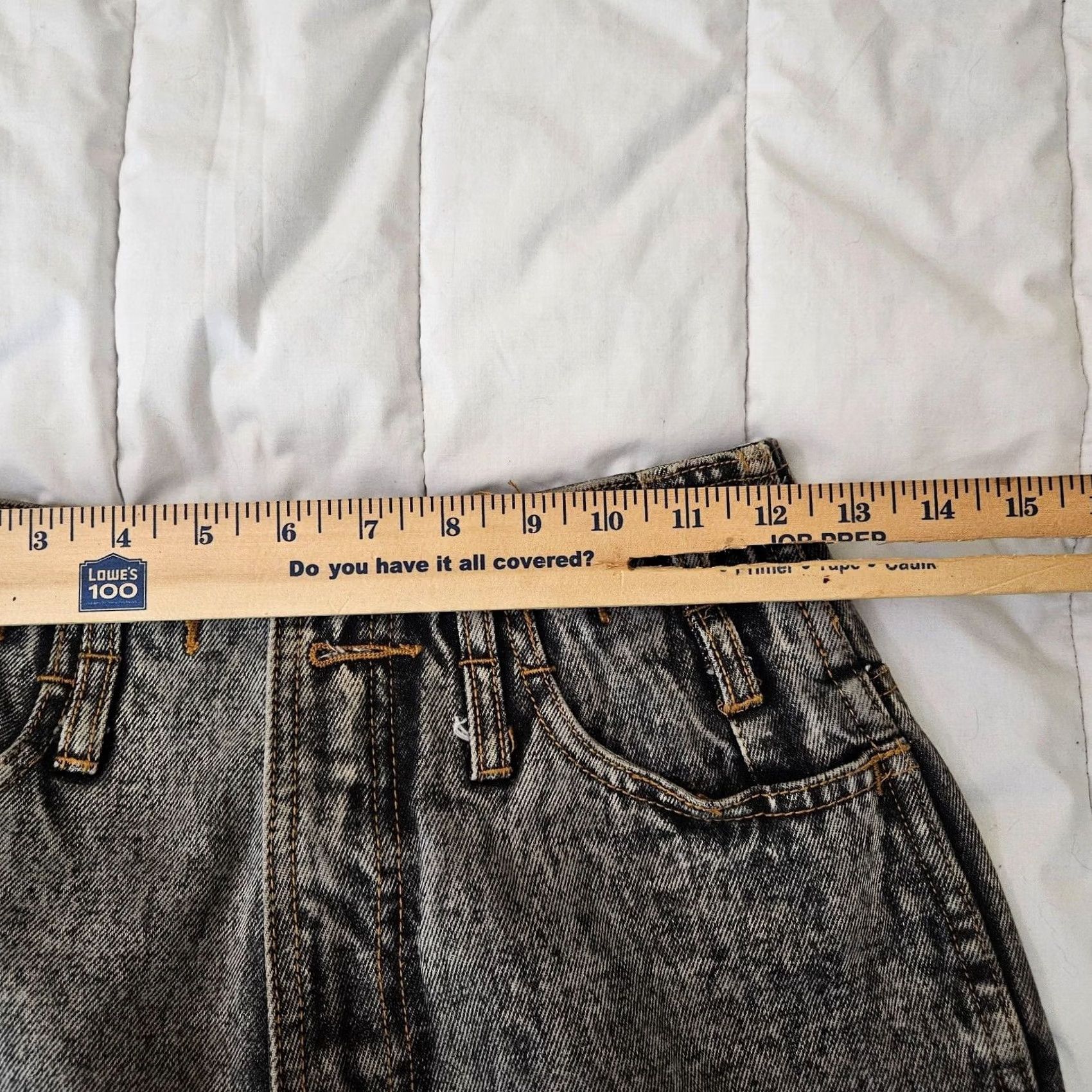 Jordache VINTAGE Jordache Womens High Rise Acid Wash Mom Jeans Size 7/8 Denim Grey Regular 100% Cotton Belted Button Jeans Mens Women Girls Size 28" / US 6 / IT 42 - 5 Thumbnail