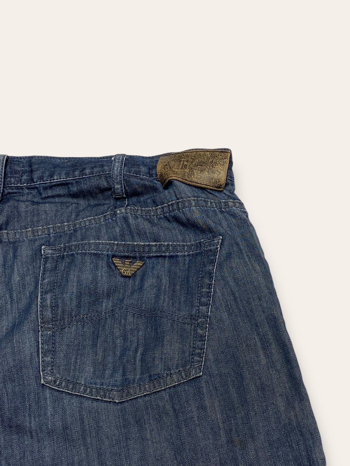 Armani Vintage ARMANI Dark Blue Denim Jeans Wide Baggy Y2K Size US 38 / EU 54 - 12 Thumbnail