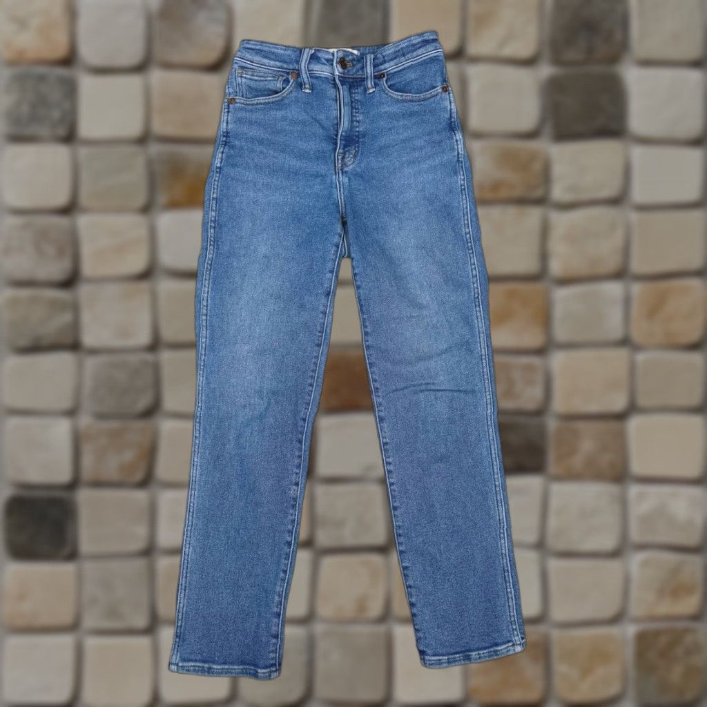 Madewell Madewell Curvy Stovepipe Jeans Women 26 Blue denim Cotton Stretch Straight 25x27 Jeans Size 26" / US 2 / IT 38 - 1 Thumbnail