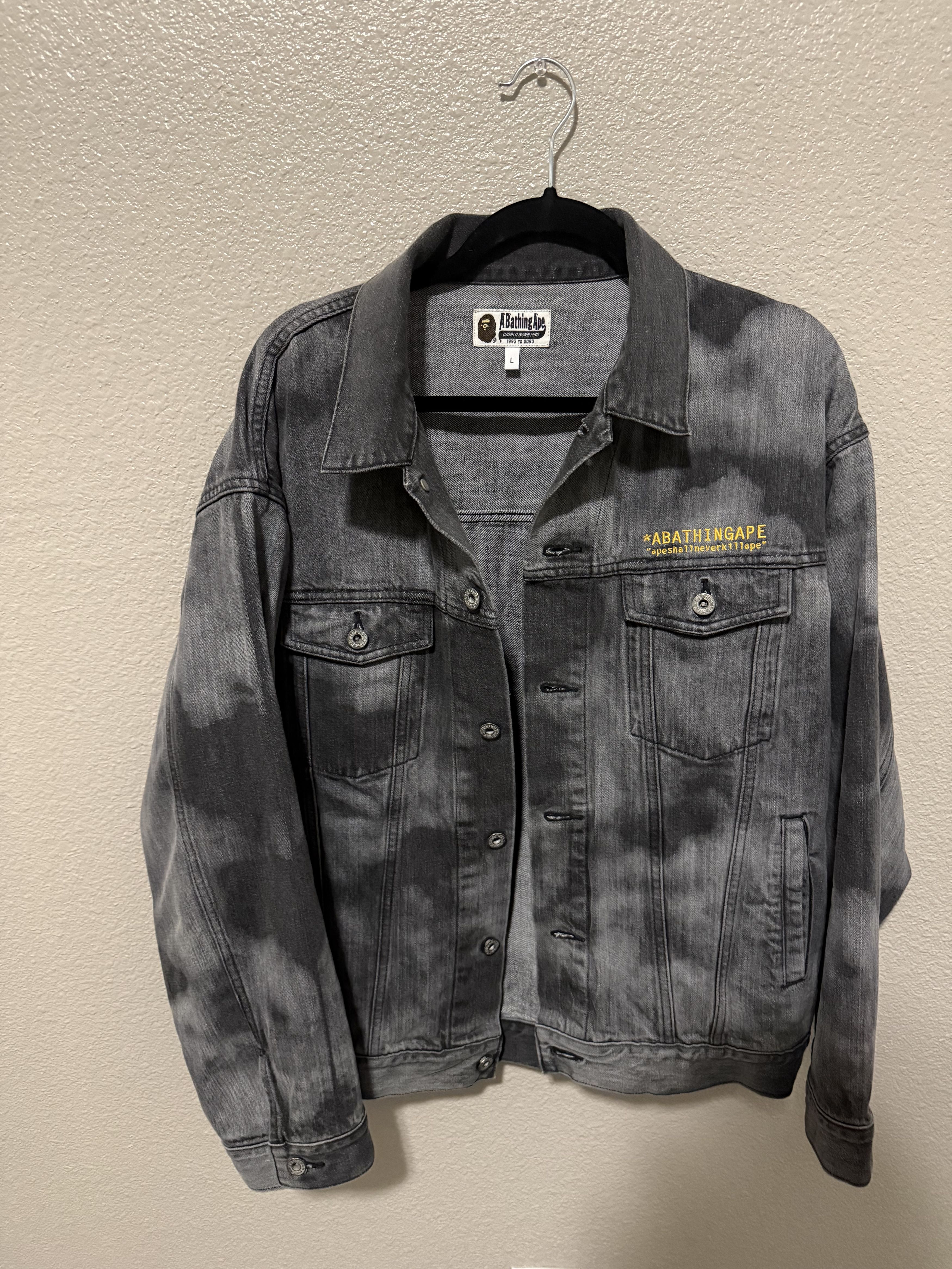 Bape Bape High Tone Bleach Denim Jacket Size US L / EU 52-54 / 3 - 2 Thumbnail
