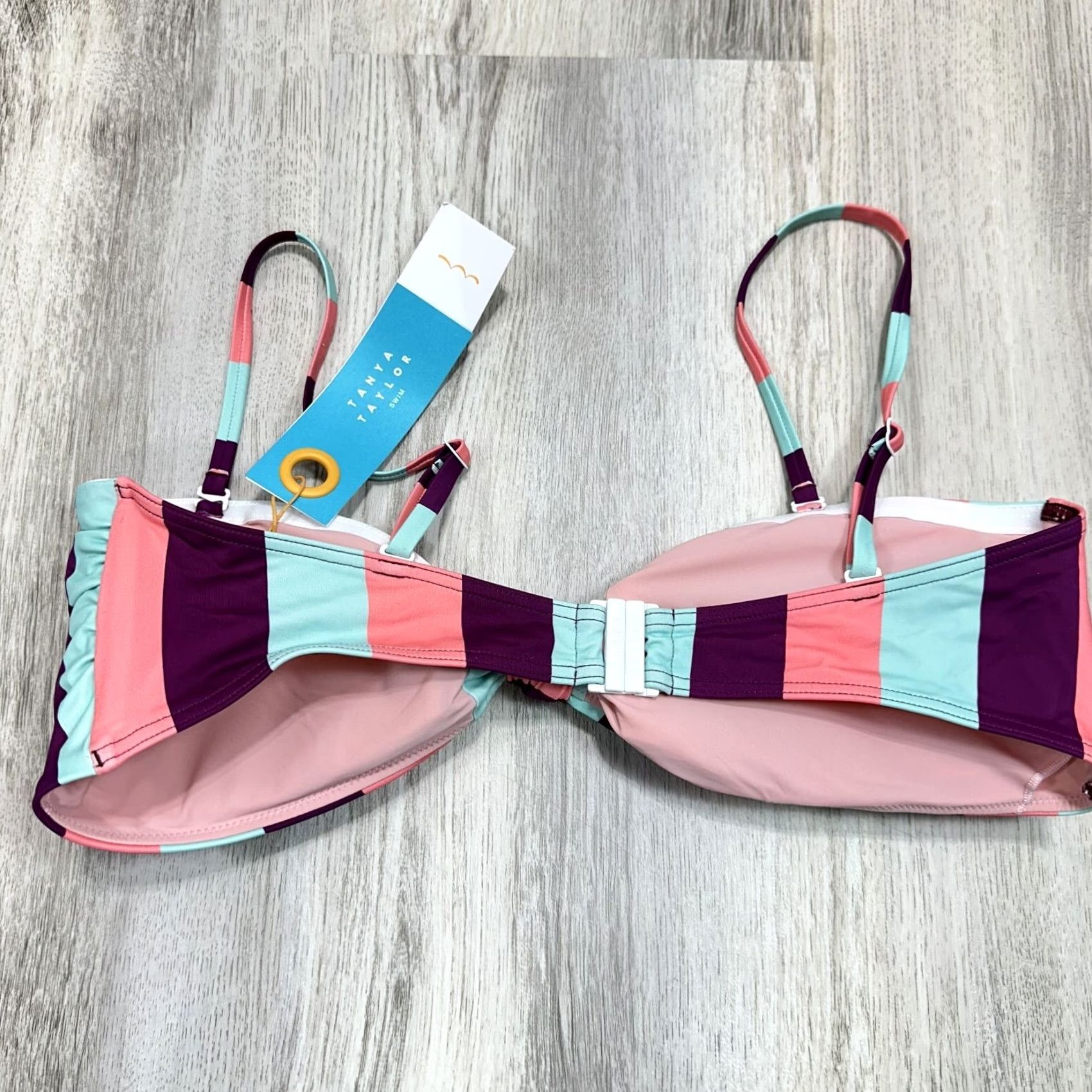 Tanya Taylor Tanya Taylor Swim Top Poppy Bikini Pink Purple Stripe XL NWT Size XL / US 12-14 / IT 48-50 - 2 Thumbnail