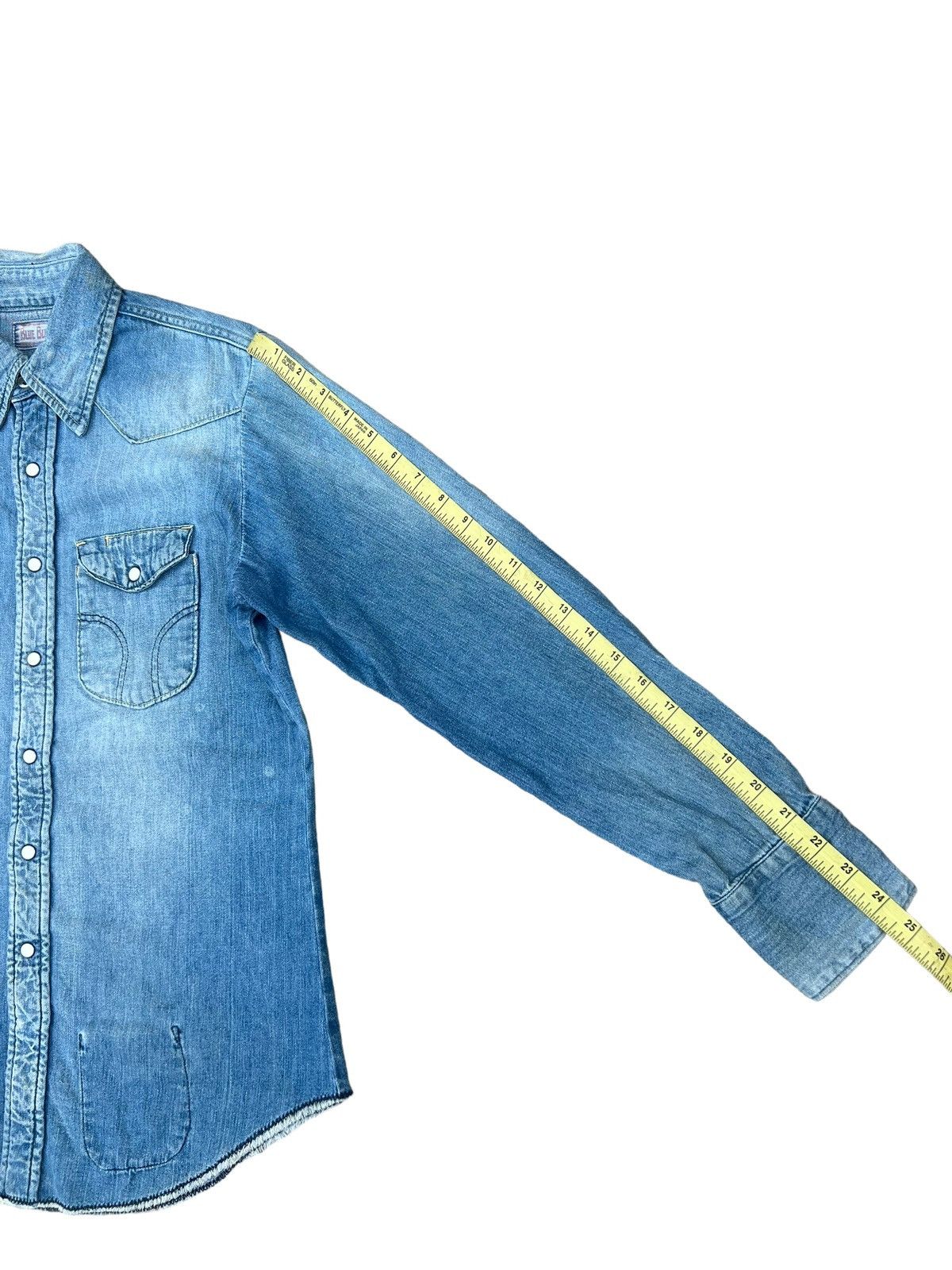 Blue Blue Japan Vintage Blue Blue Japan Mud Wash Denim Western Shirt Size US S / EU 44-46 / 1 - 4 Thumbnail