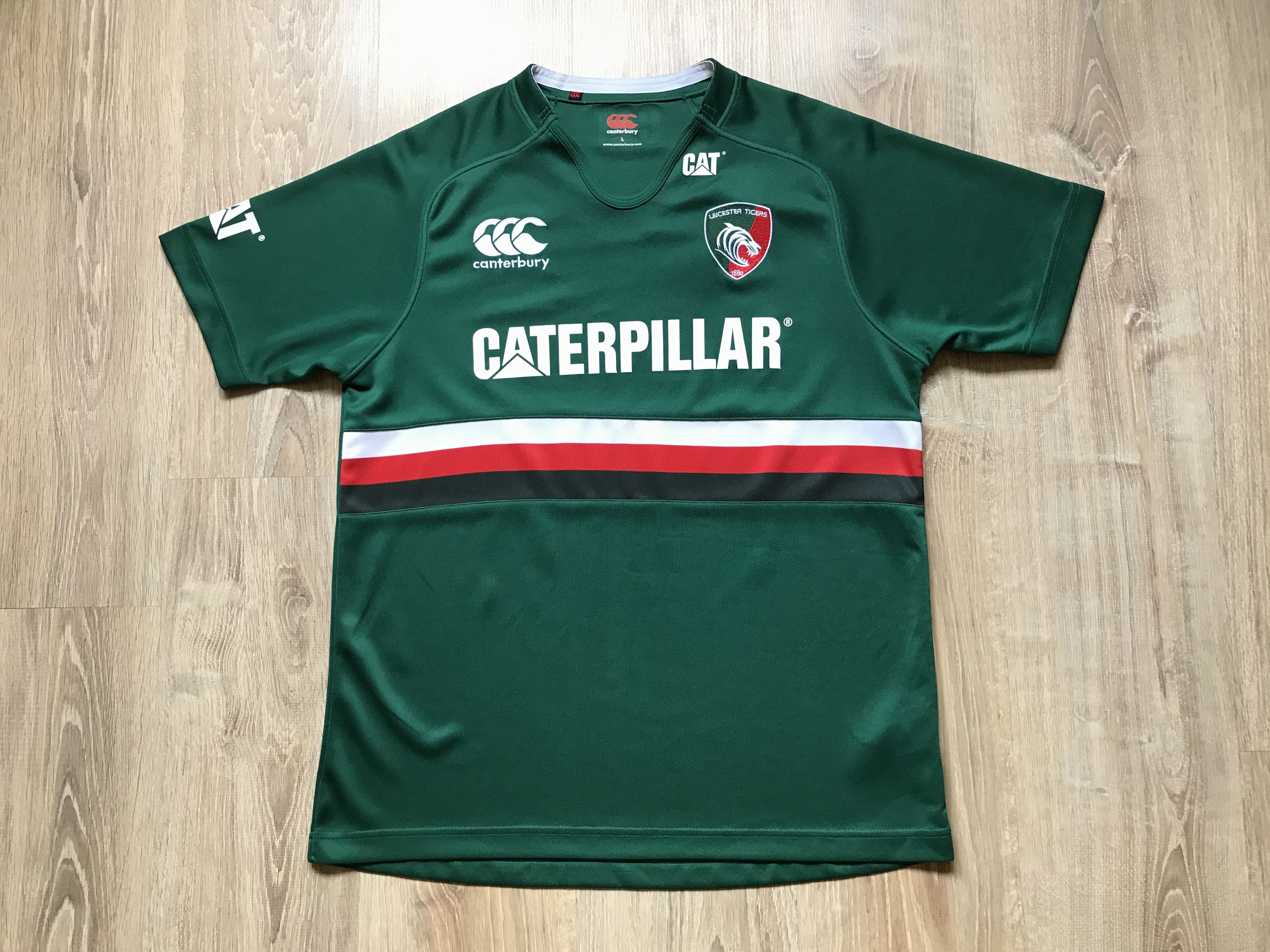 Canterbury of New Zealand × Caterpillar Canterbury Leicester Tigers Rugby Jersey Size US L / EU 52-54 / 3 - 1 Thumbnail